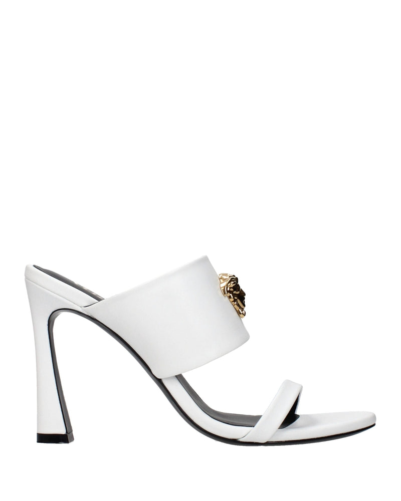 Versace Blue Leather Stiletto Heel Sandals Glam Steals