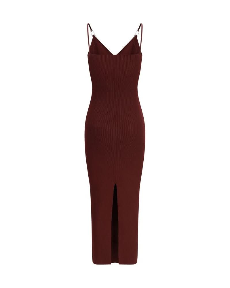 Versace Bordeaux Viscose Casual Dress Dresses