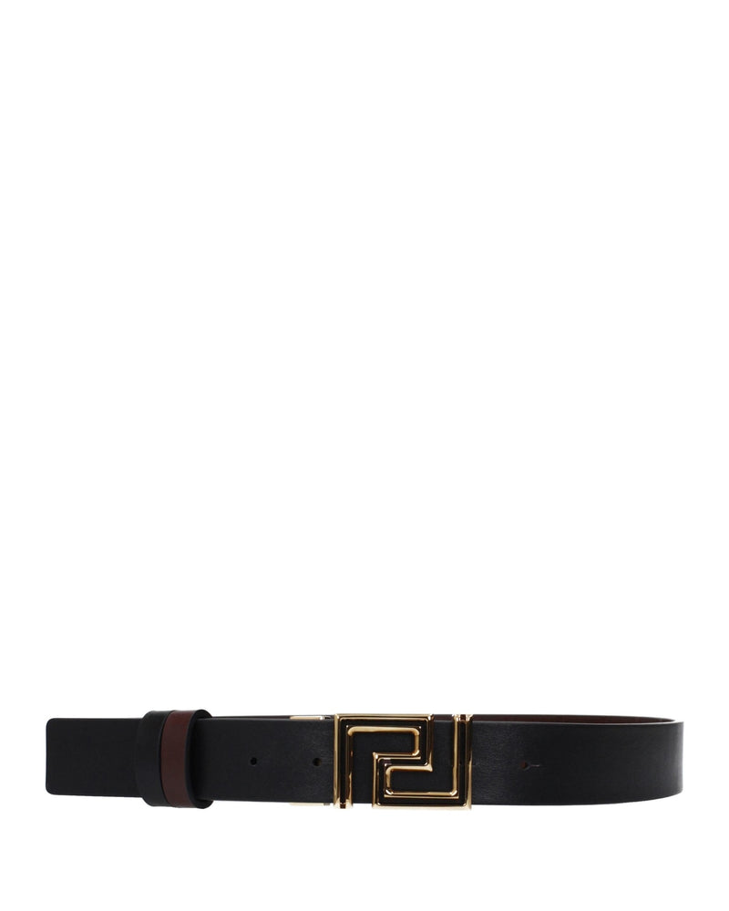 Versace Brown Leather Belt Glam Steals
