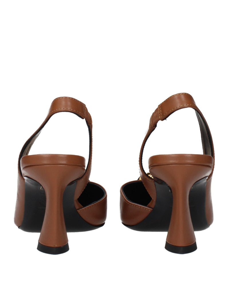 Versace Brown Leather High Heel Pumps Glam Steals