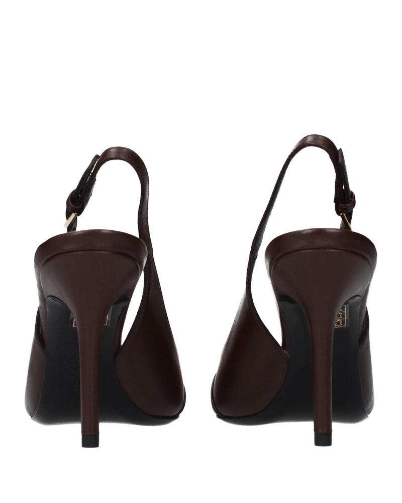 Versace Brown Leather Pumps Glam Steals