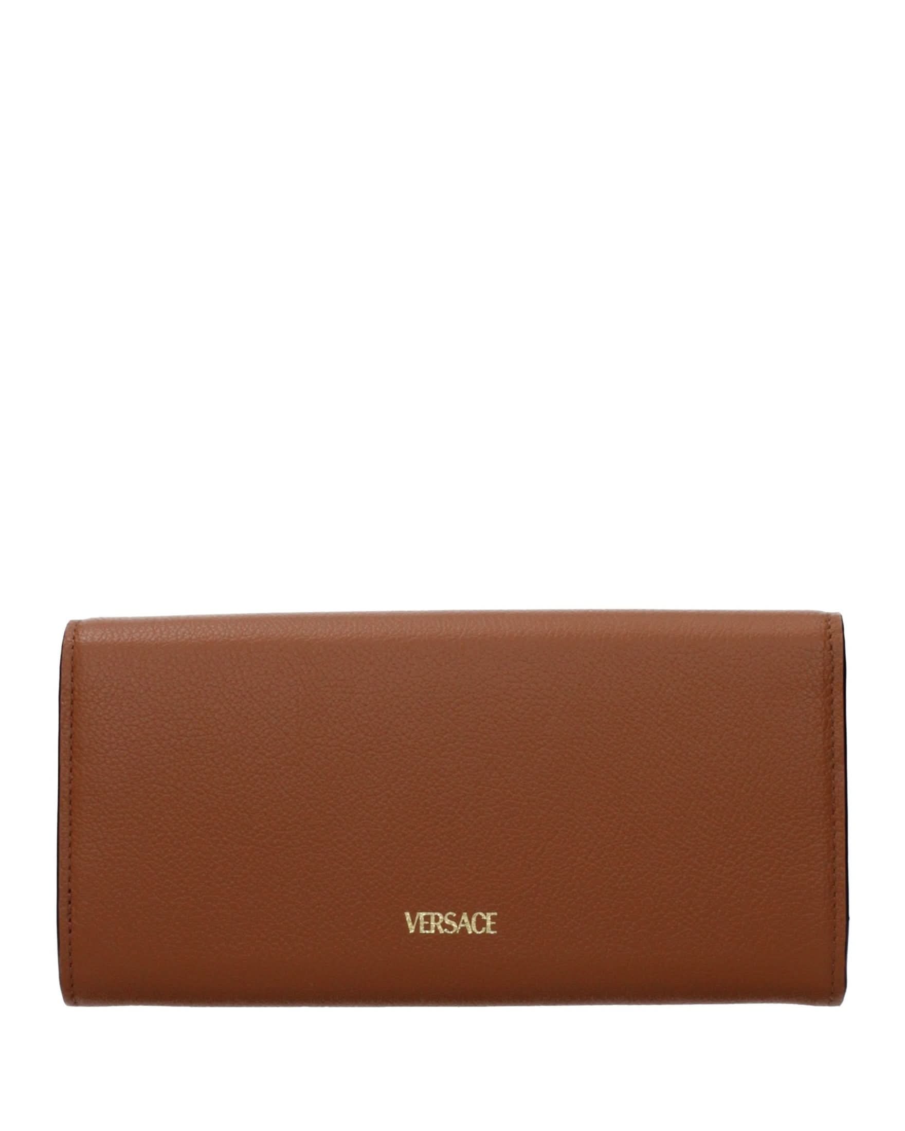 Versace Brown Leather Wallet Glam Steals