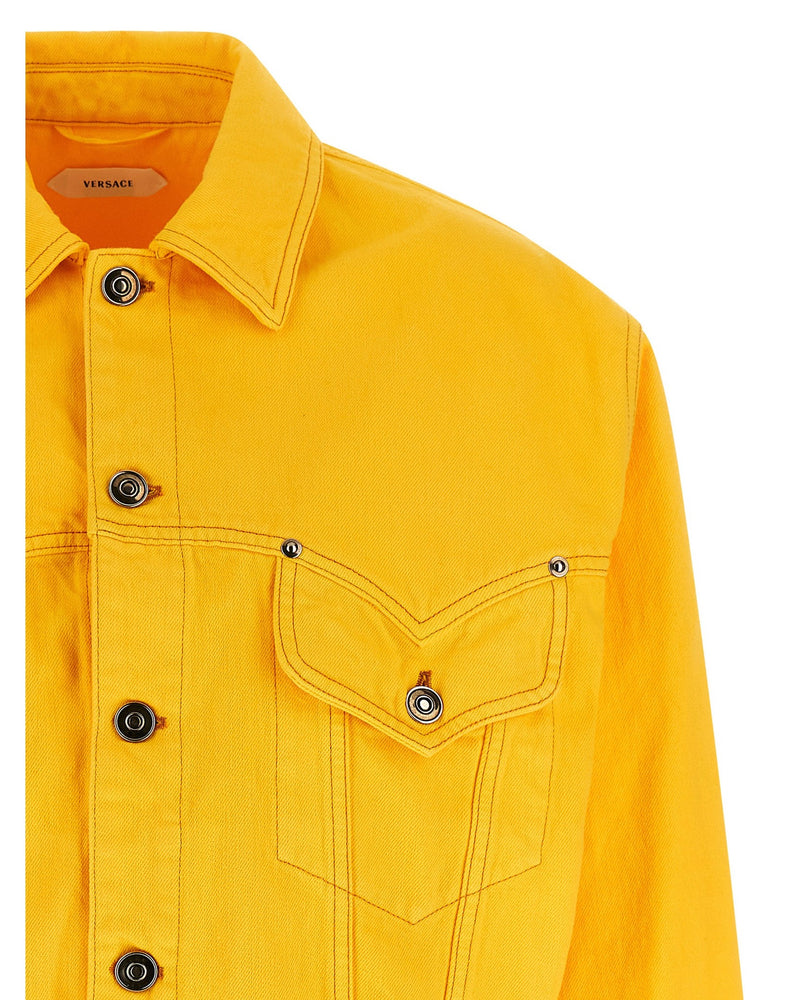 Versace Denim Over Bluson Jacket Glam Steals