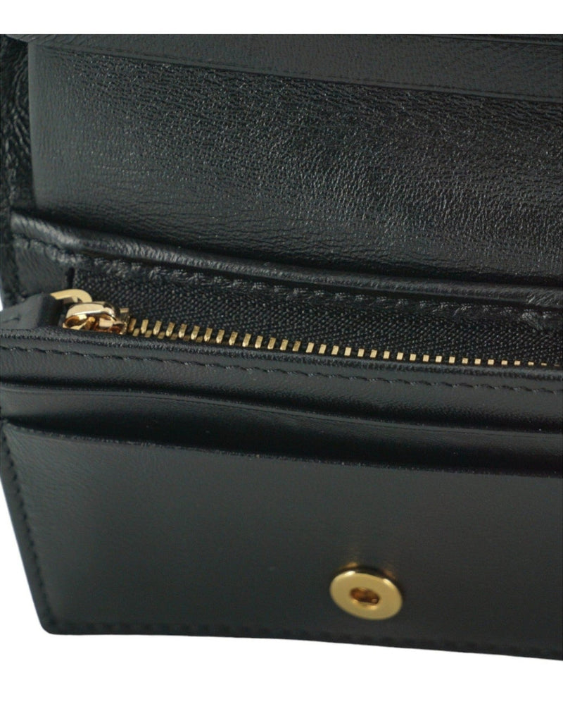 Versace Elegant Compact Leather Wallet Brown Glam Steals