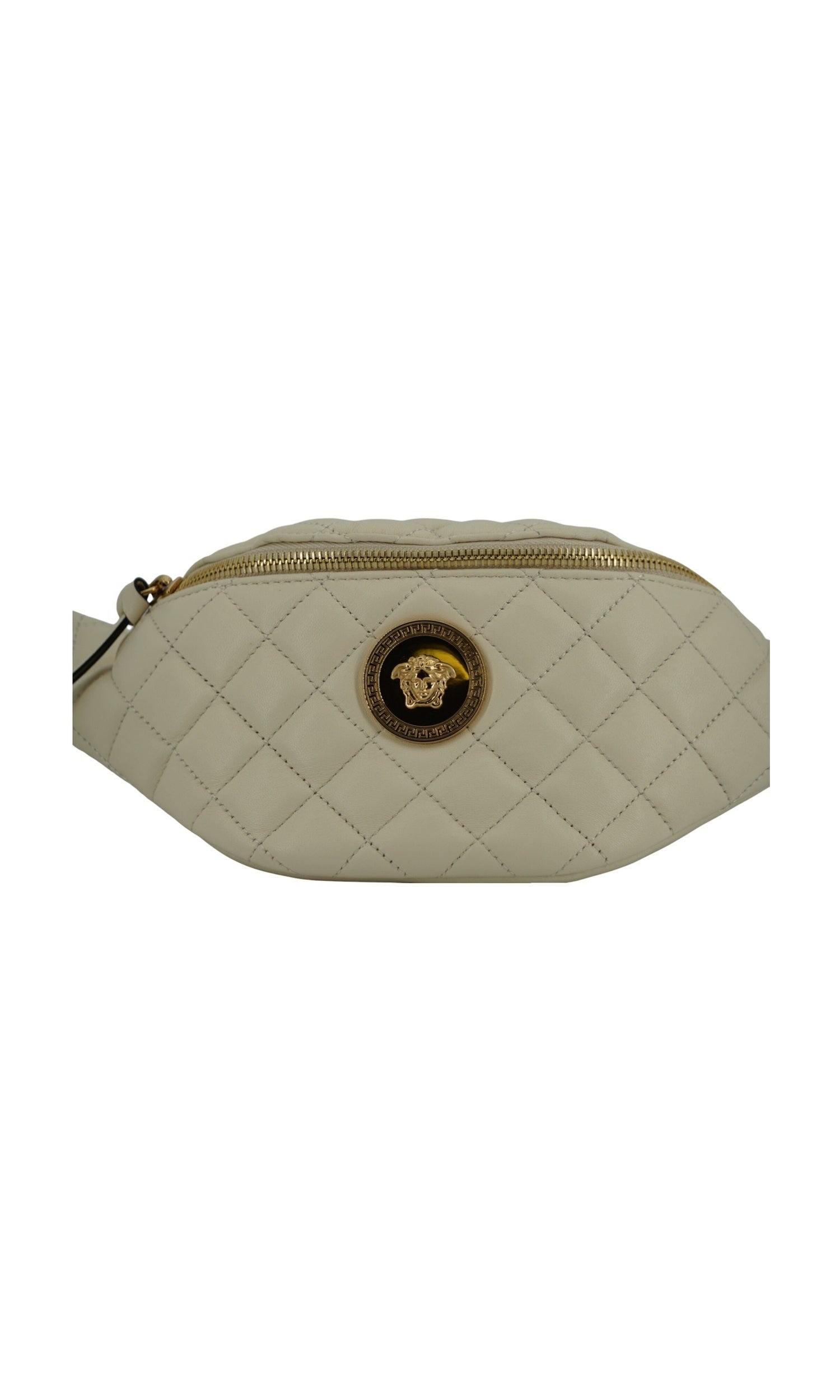 Versace Elegant Lamb Leather Belt White Bag Glam Steals