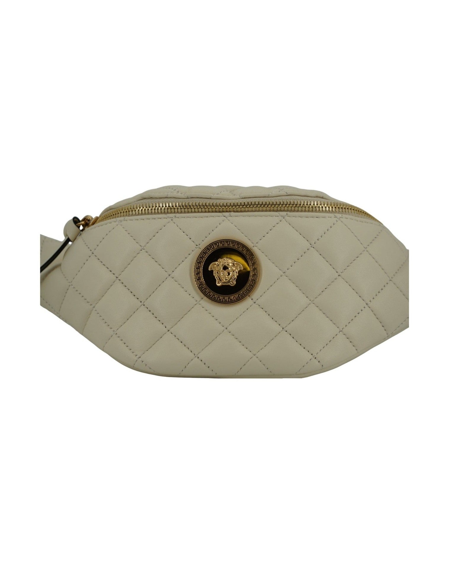 Versace Elegant Lamb Leather Belt White Bag Glam Steals