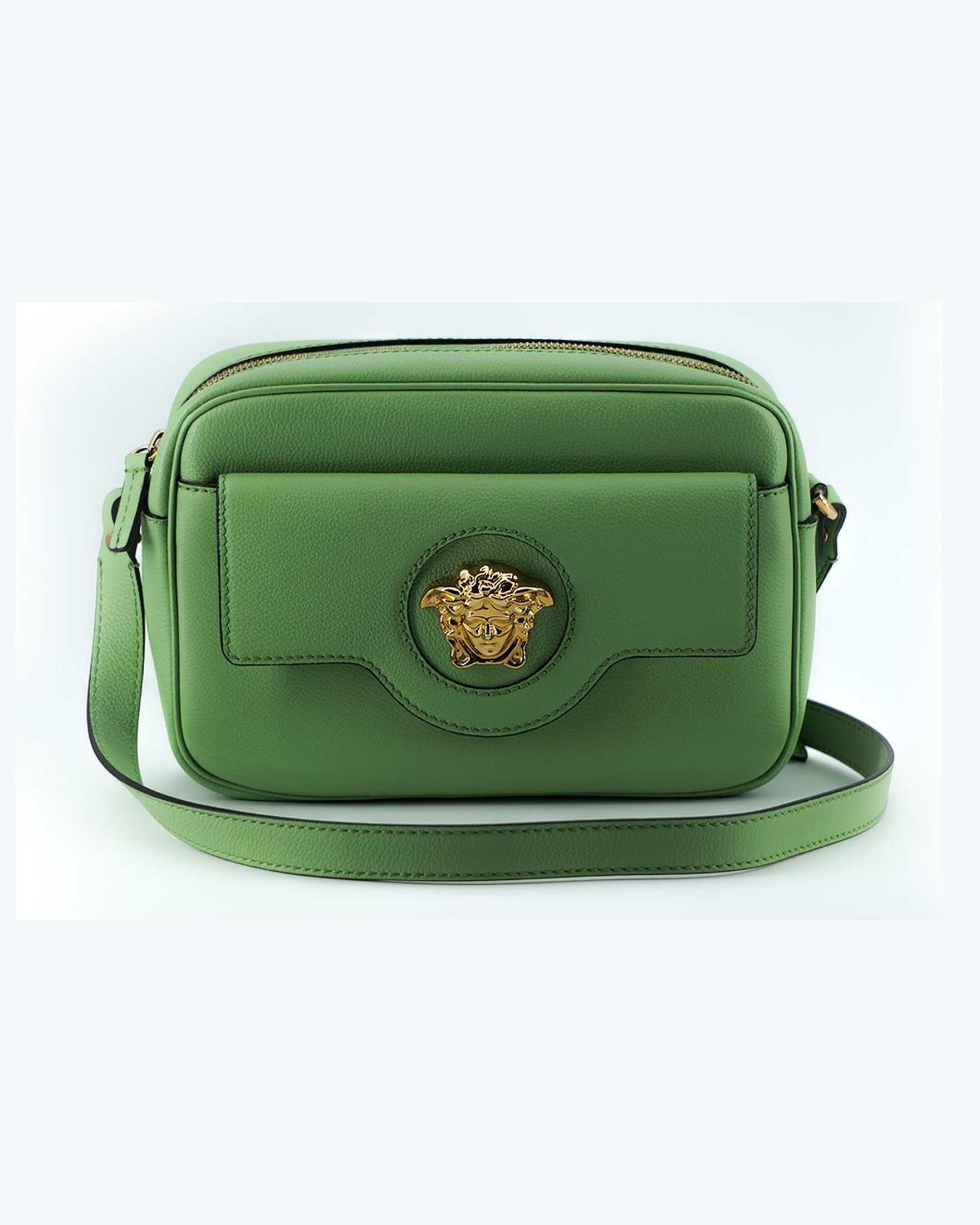 Versace Elegant Leather Camera Case Mint Green Bag Glam Steals