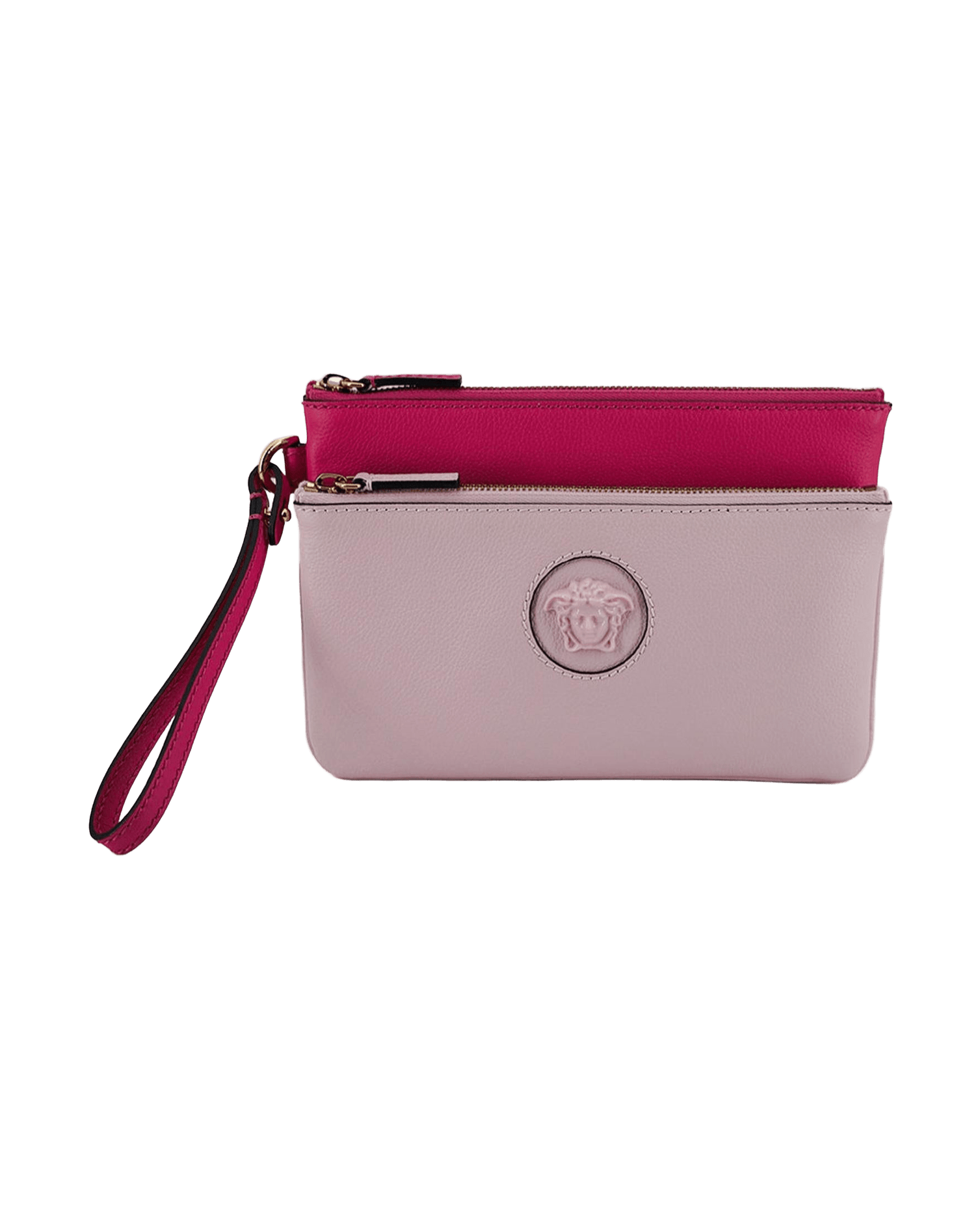 Versace Elegant Leather Pouch Pink Clutch Glam Steals