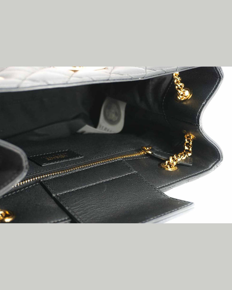 Versace Elegant Quilted Nappa Leather Tote Bag Glam Steals