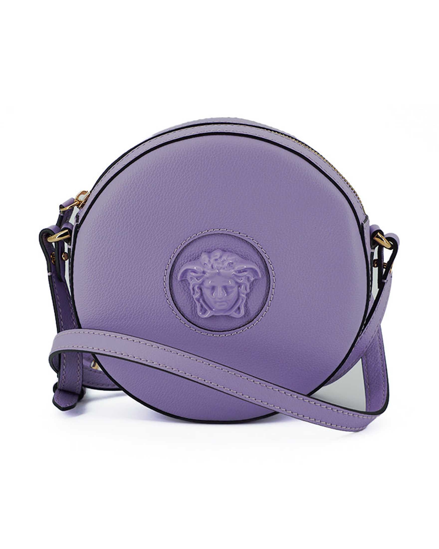 Versace Elegant Round Shoulder Purple Bag Glam Steals