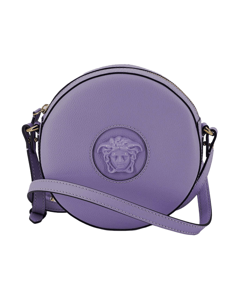 Versace Elegant Purple Round Shoulder Bag Glam Steals