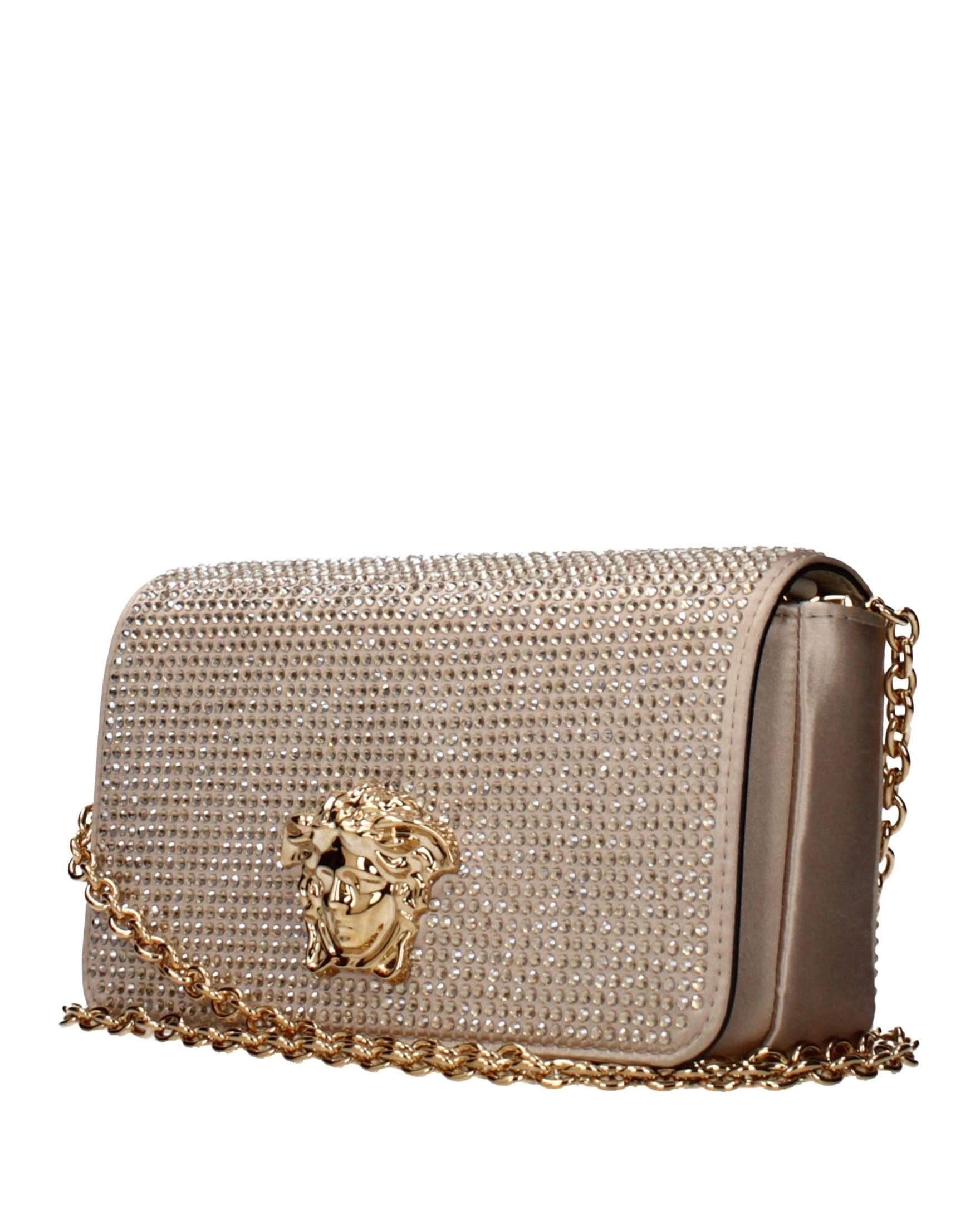 Versace Gold Satin Clutch Bag Glam Steals