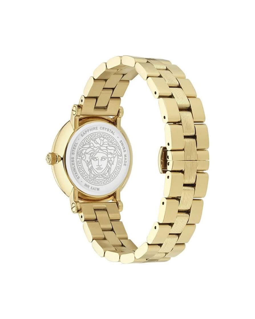 Versace Gold Stainless Steel Dress Watch 