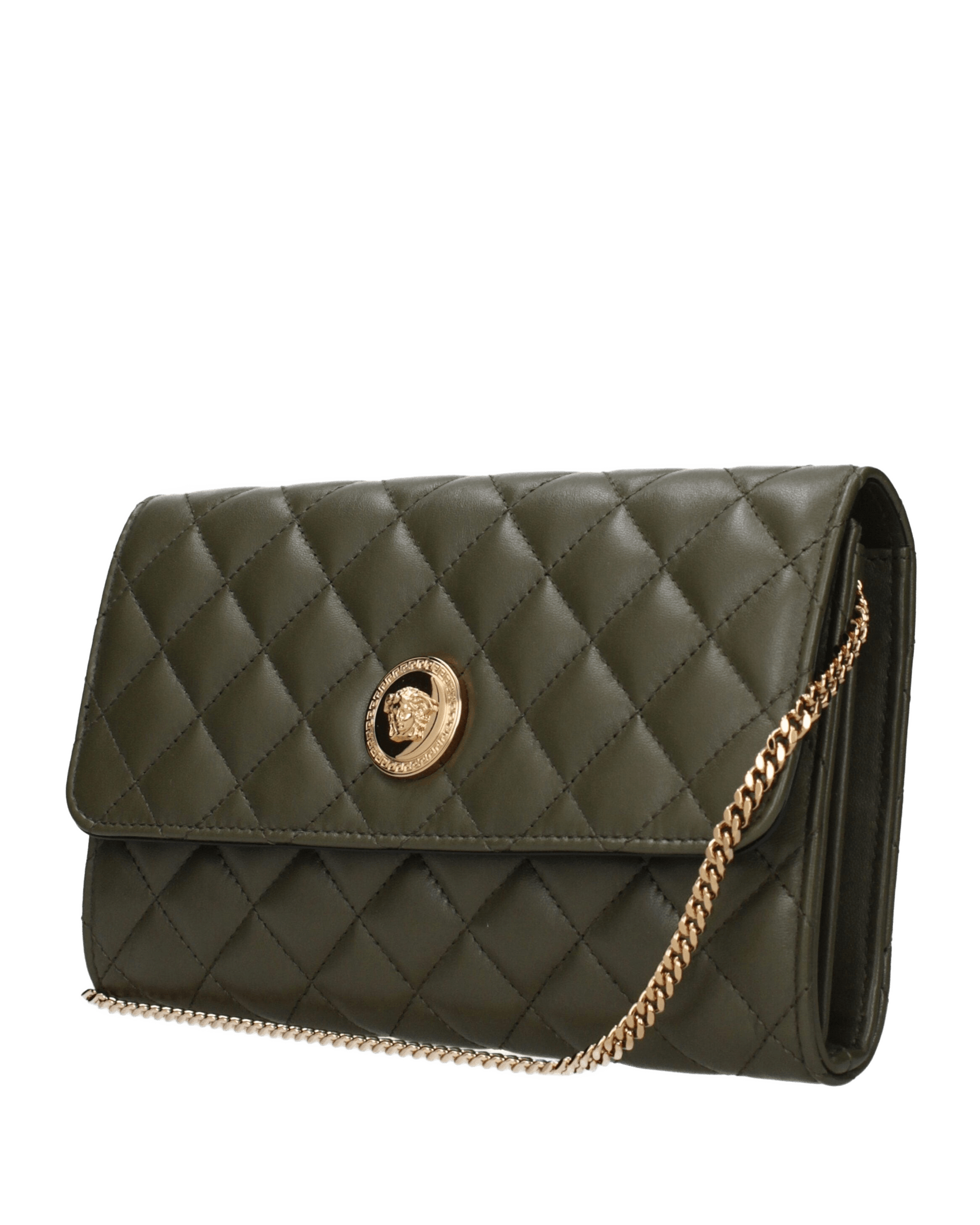 Versace Leather Green Clutch Bags Glam Steals