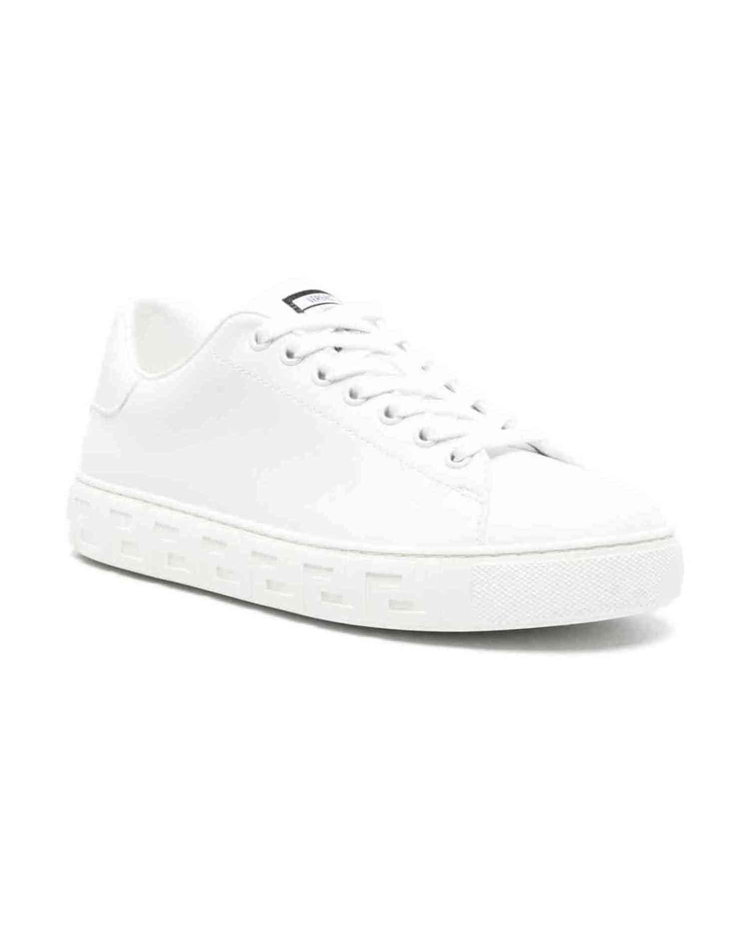 Versace Leather Greca Faux Sneakers Glam Steals