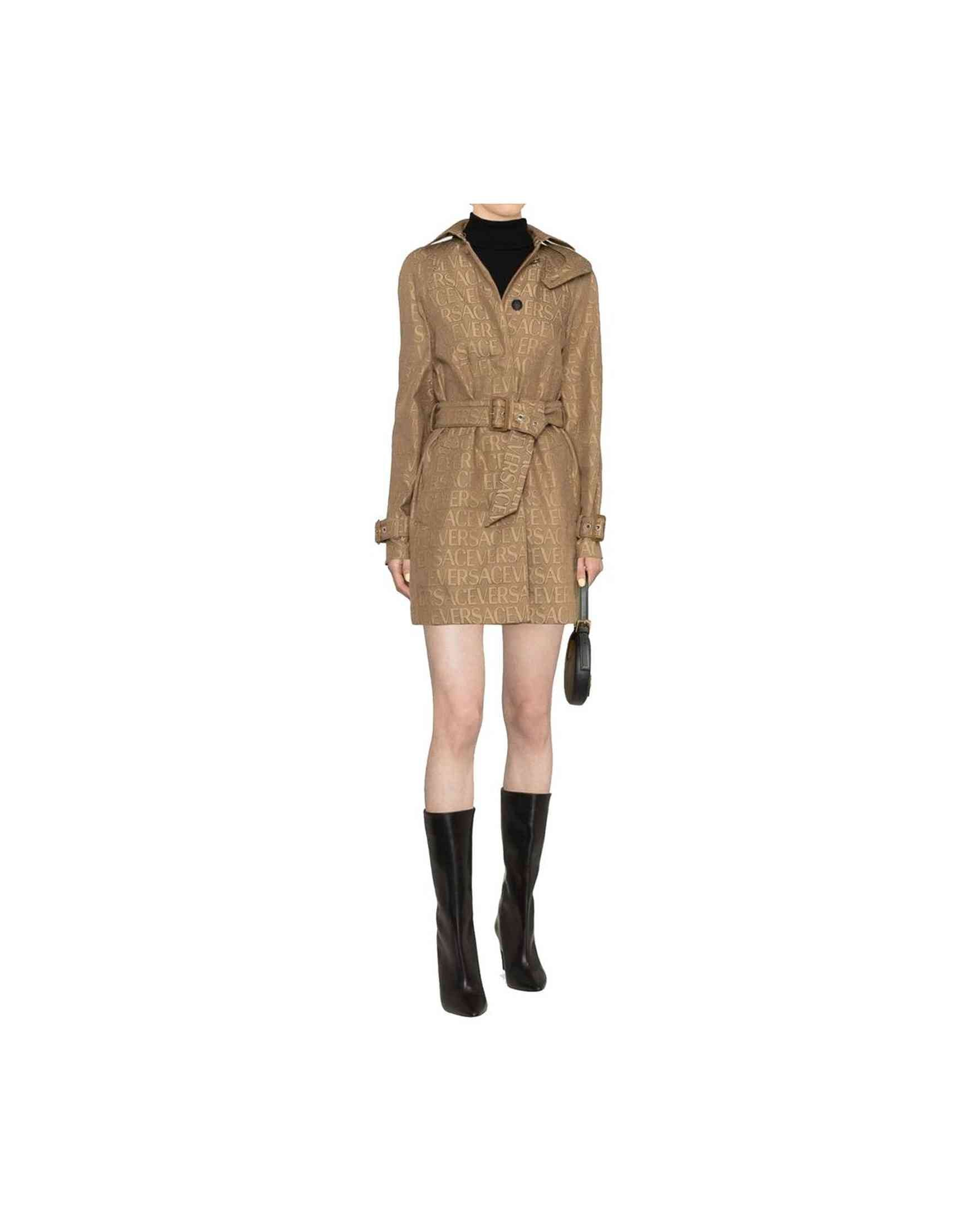 Versace Logo Trench Coat Glam Steals