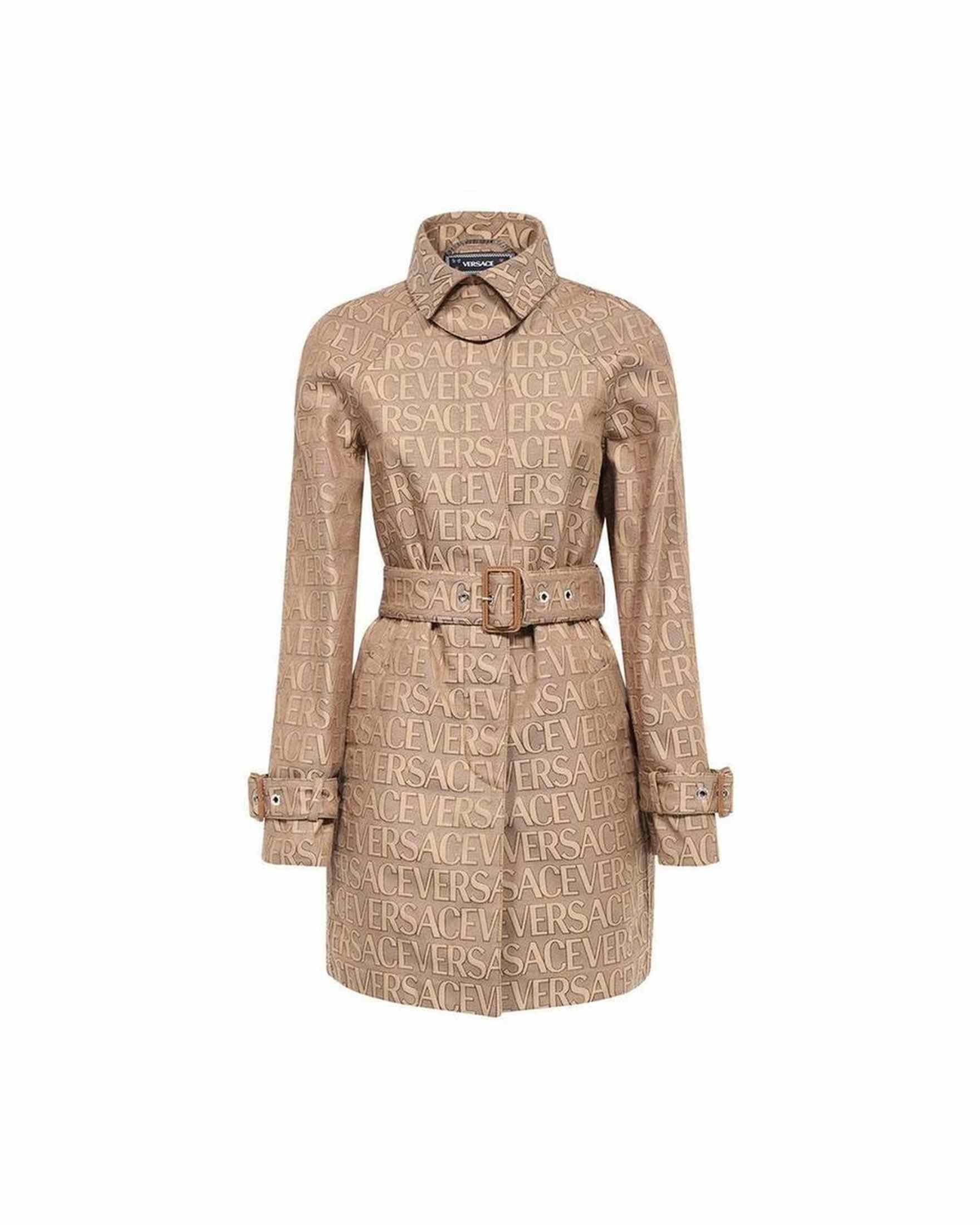 Versace Logo Trench Coat Glam Steals