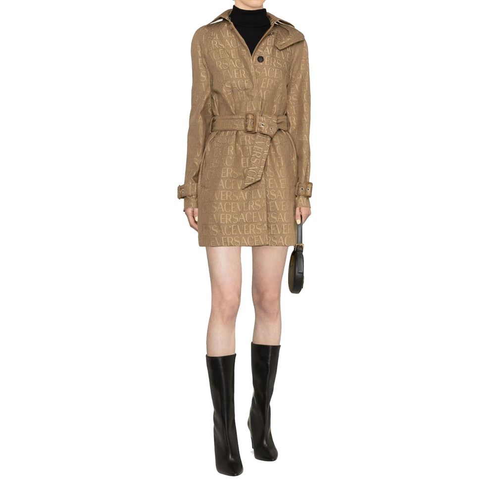 Versace Logo Trench Coat Glam Steals