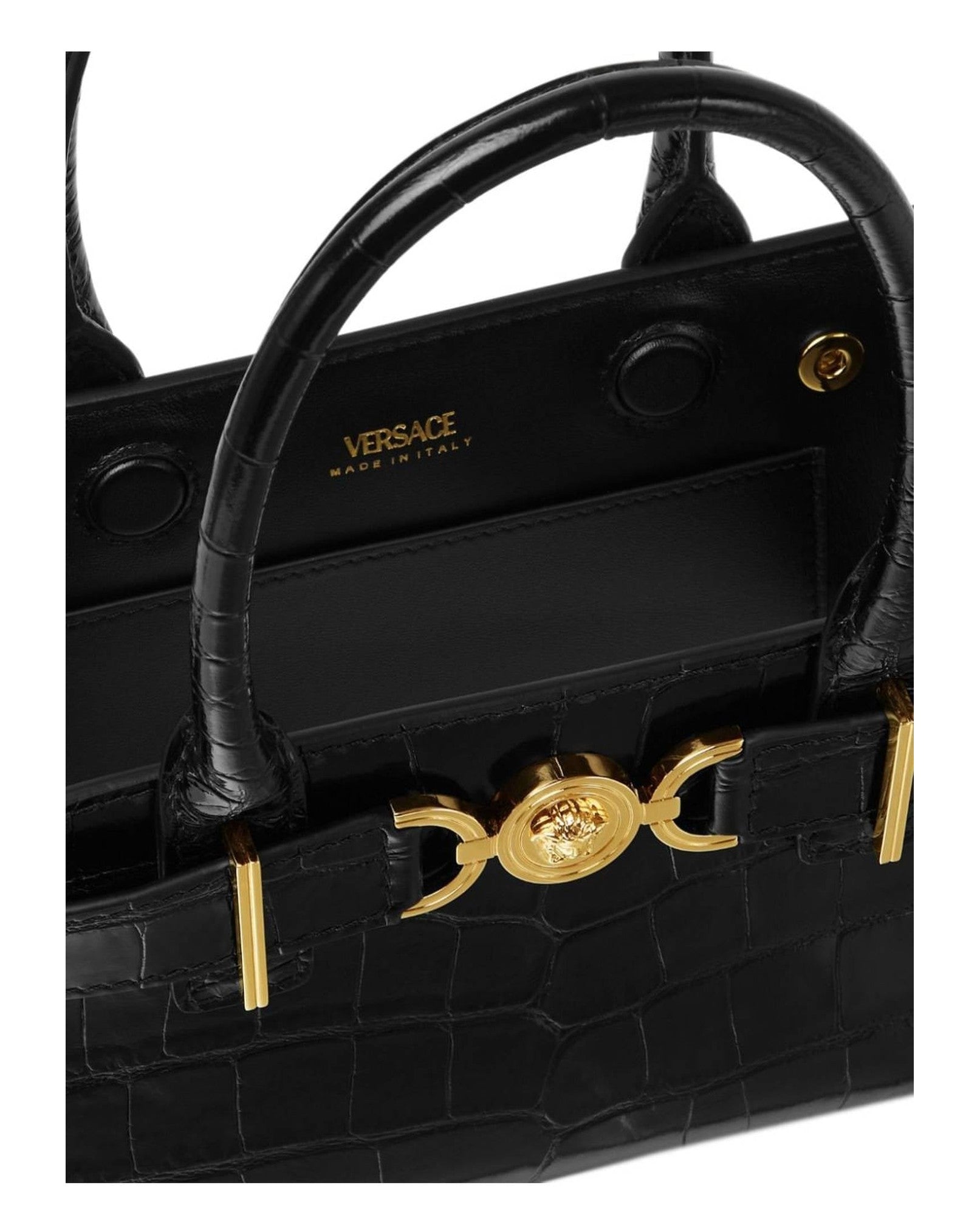 Versace Medusa 95 Croc Effect Tote Bag Glam Steals