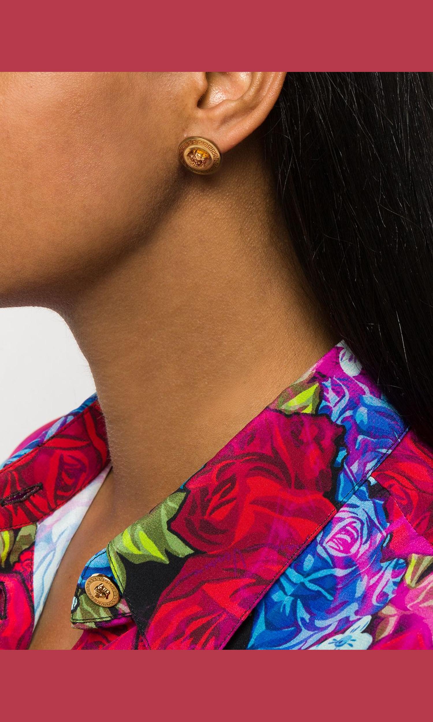 Versace Medusa 95 Stud Earrings Glam Steals