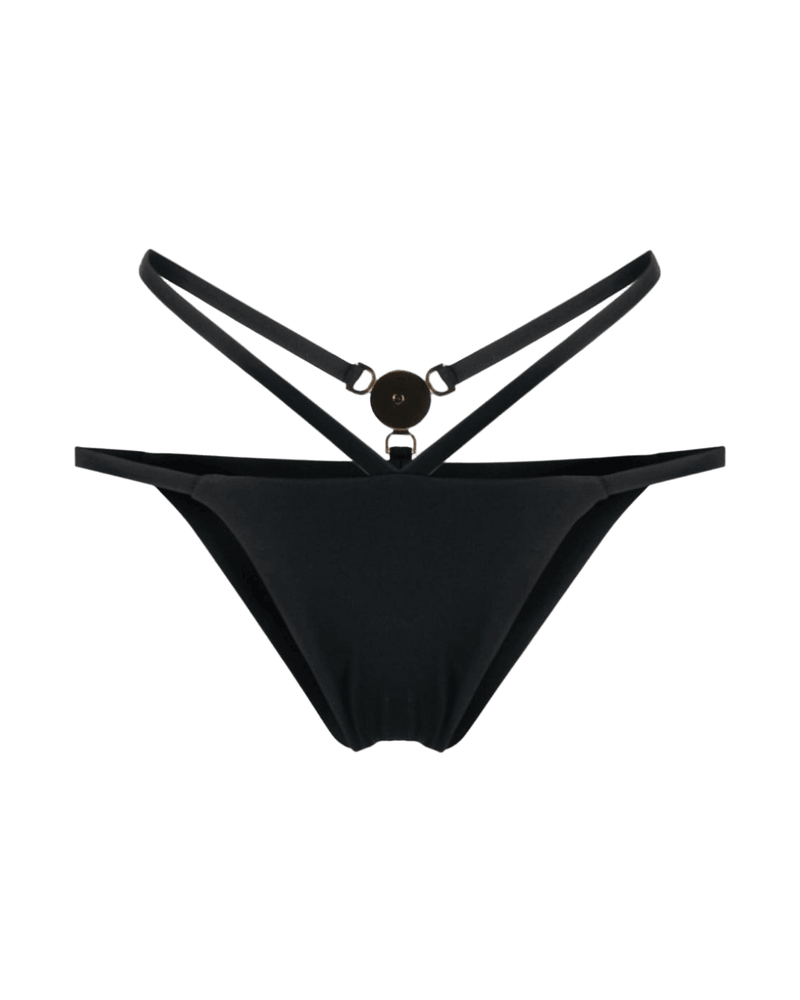 Versace Medusa Plaque Strappy Bikini Bottoms Glam Steals