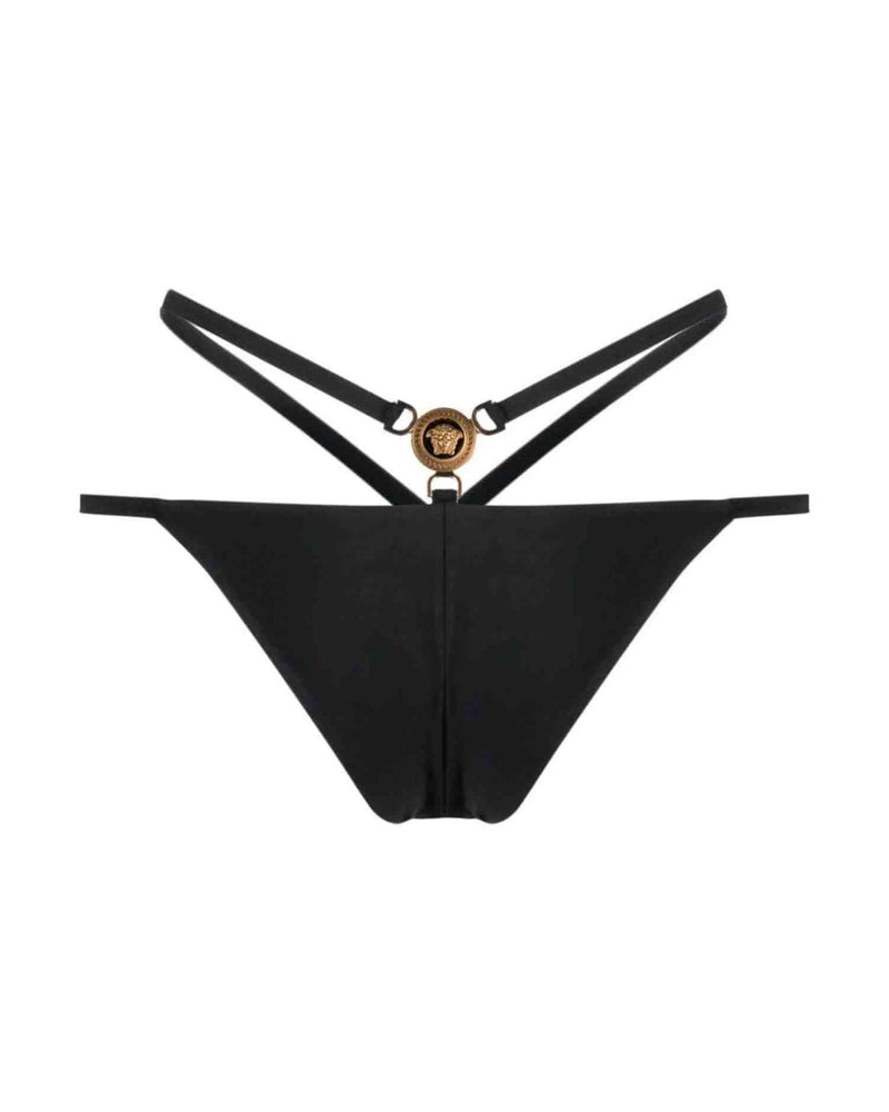 Versace Medusa Plaque Strappy Bikini Bottoms Glam Steals