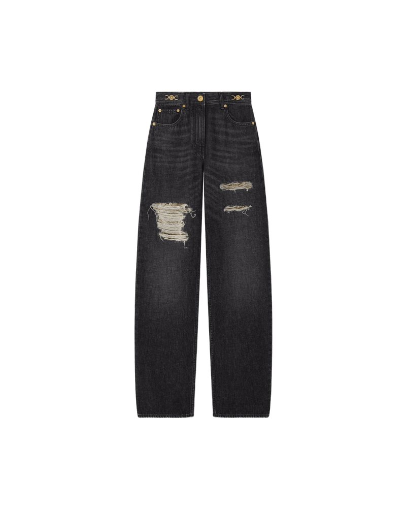 Versace Mesh Metal Regular Fit Jeans Glam Steals