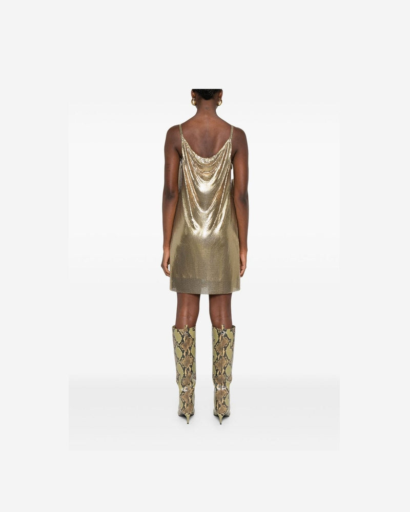 Versace Metallic Mesh Mini Dress with Slip Glam Steals
