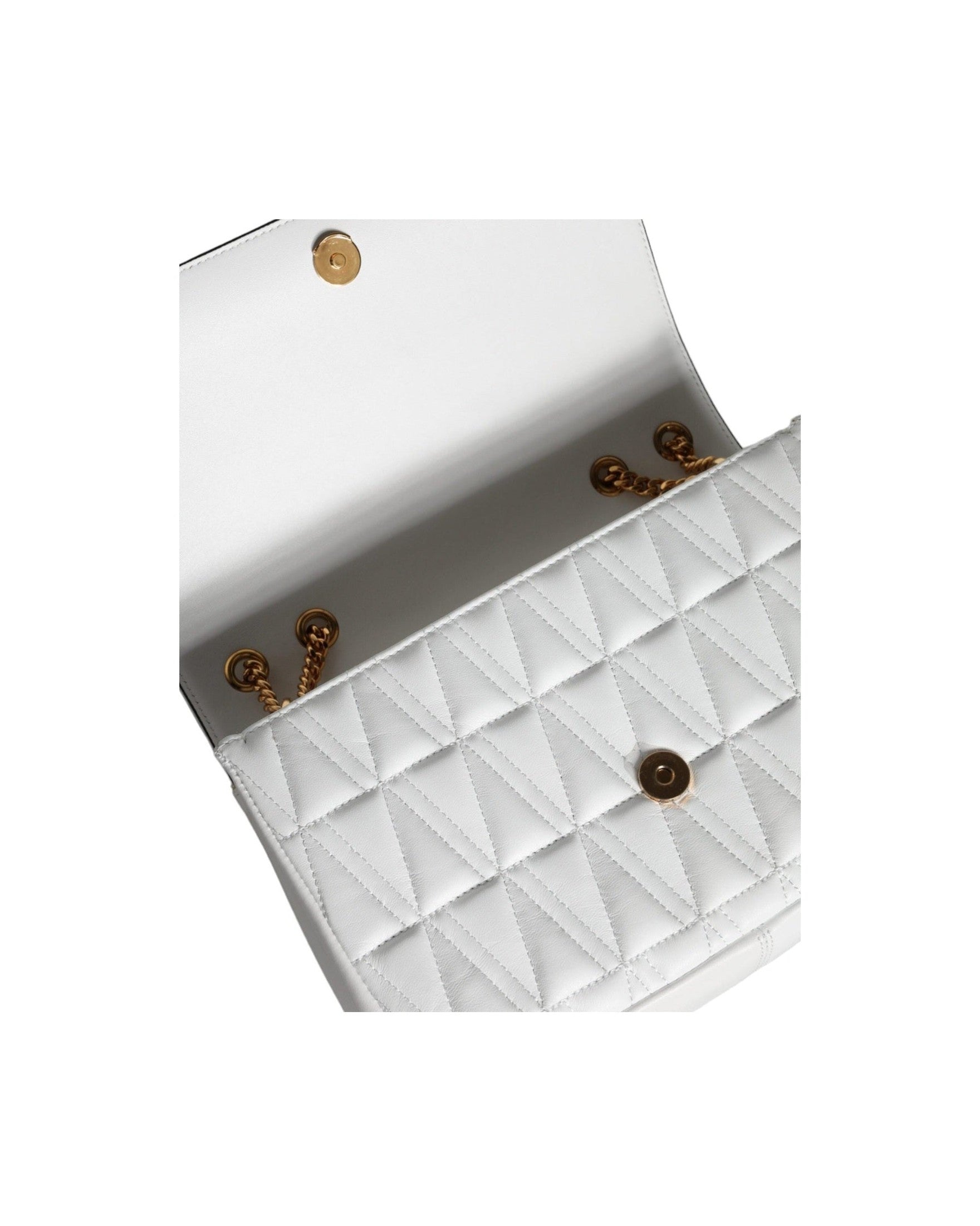 Versace Mini Nappa Leather Crossbody Shoulder White Bag Glam Steals