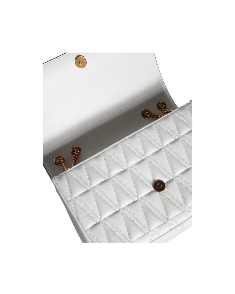 Versace Mini Nappa Leather Crossbody Shoulder White Bag Glam Steals