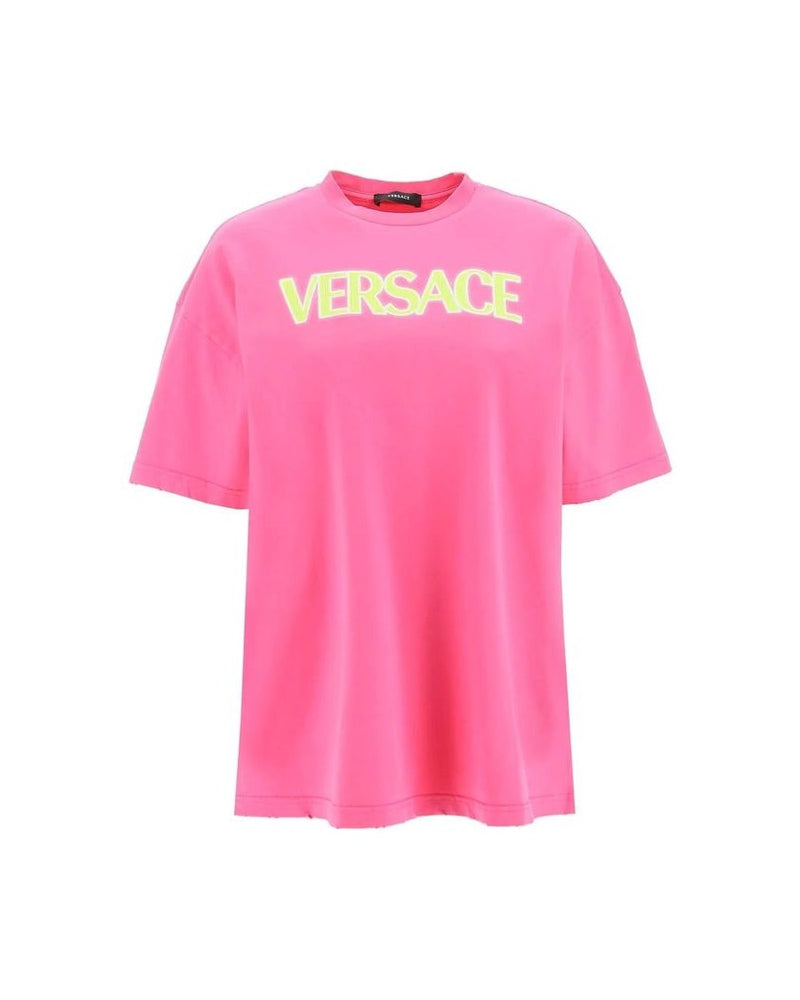 Versace Pink Cotton T-shirt Glam Steals