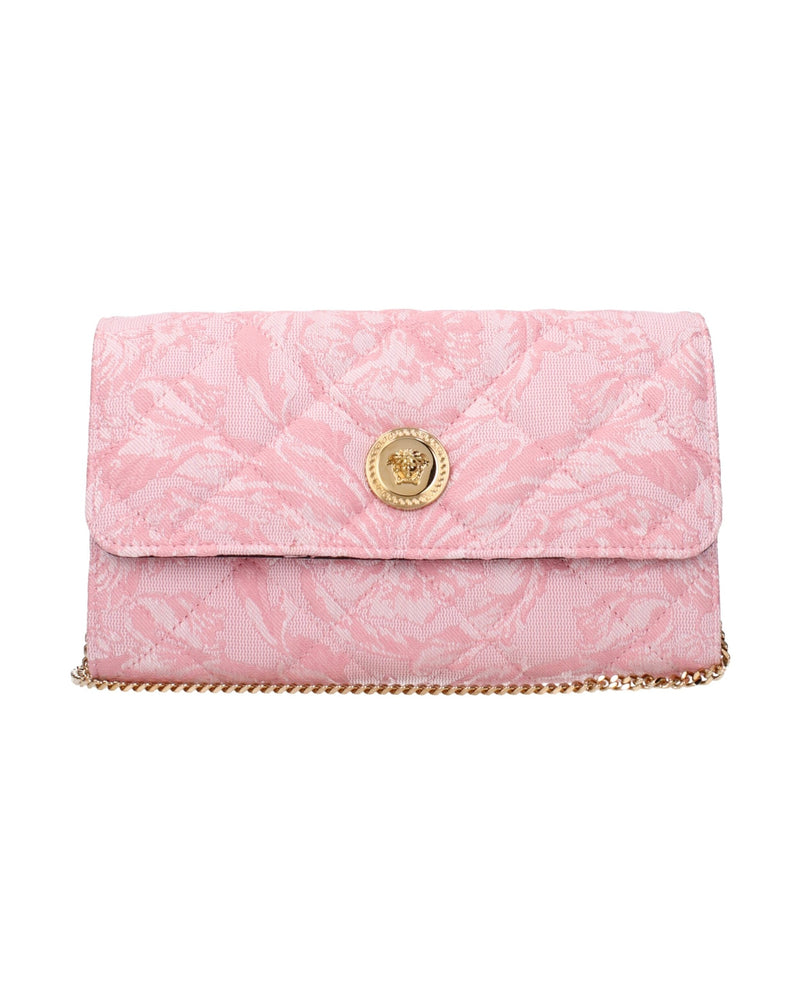 Versace Pink Fabric Clutch Bag Glam Steals