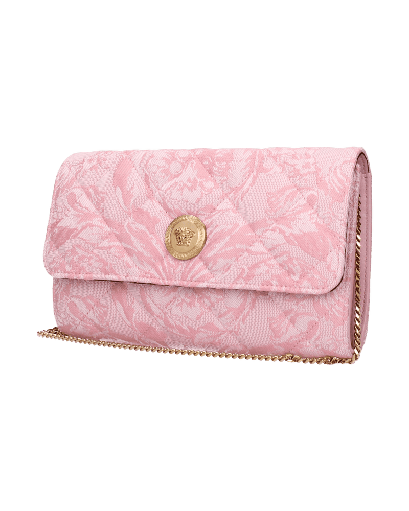 Versace Pink Fabric Clutch Bag Glam Steals