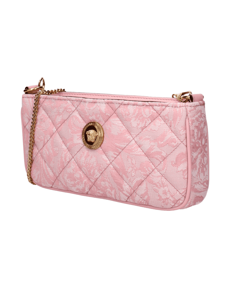 Versace Pink Fabric Crossbody Bag Glam Steals