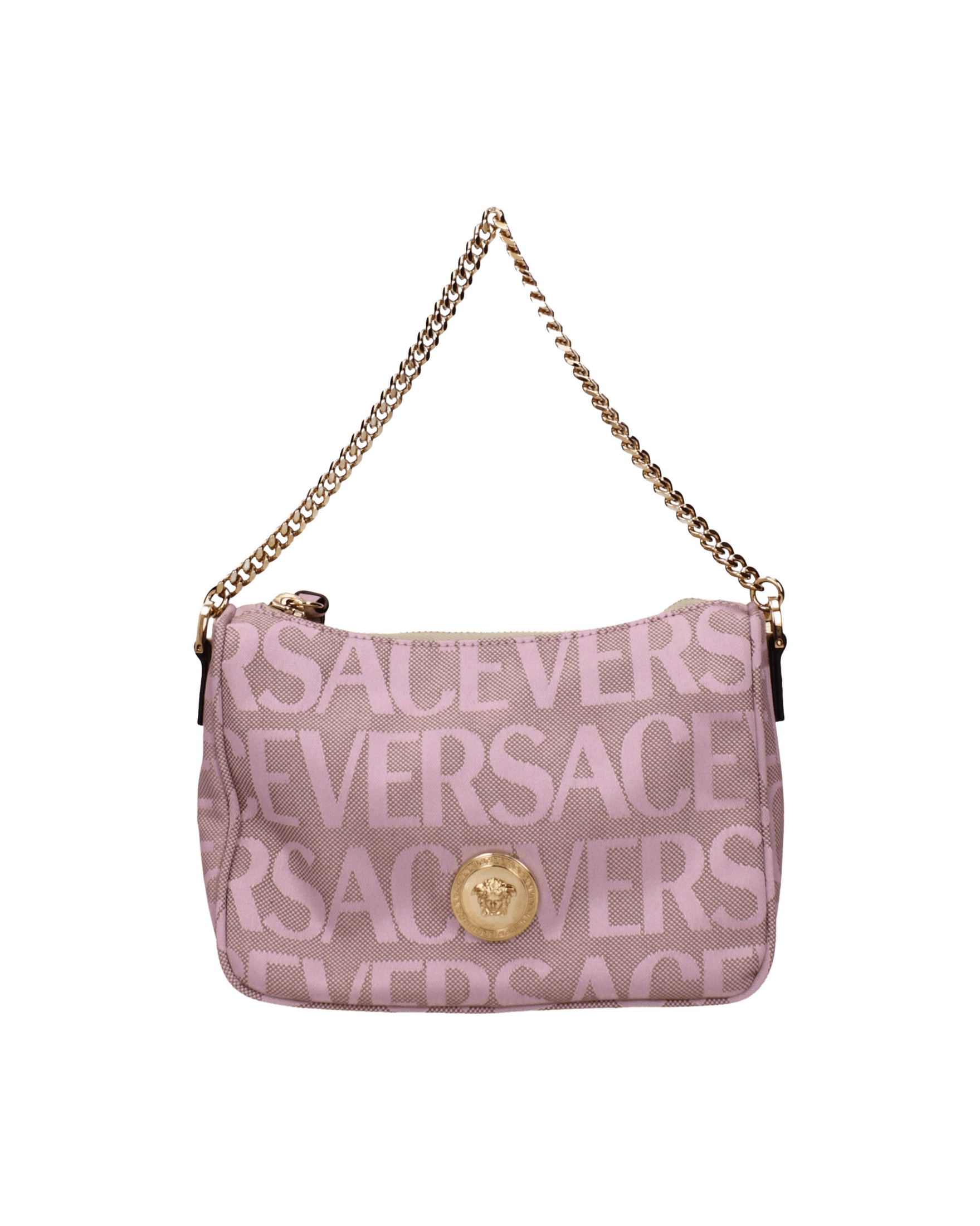 Versace Pink Fabric Handbag Glam Steals