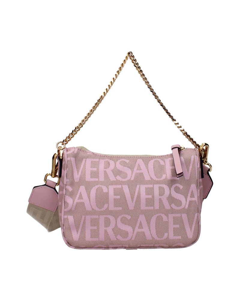 Versace Pink Fabric Handbag Glam Steals