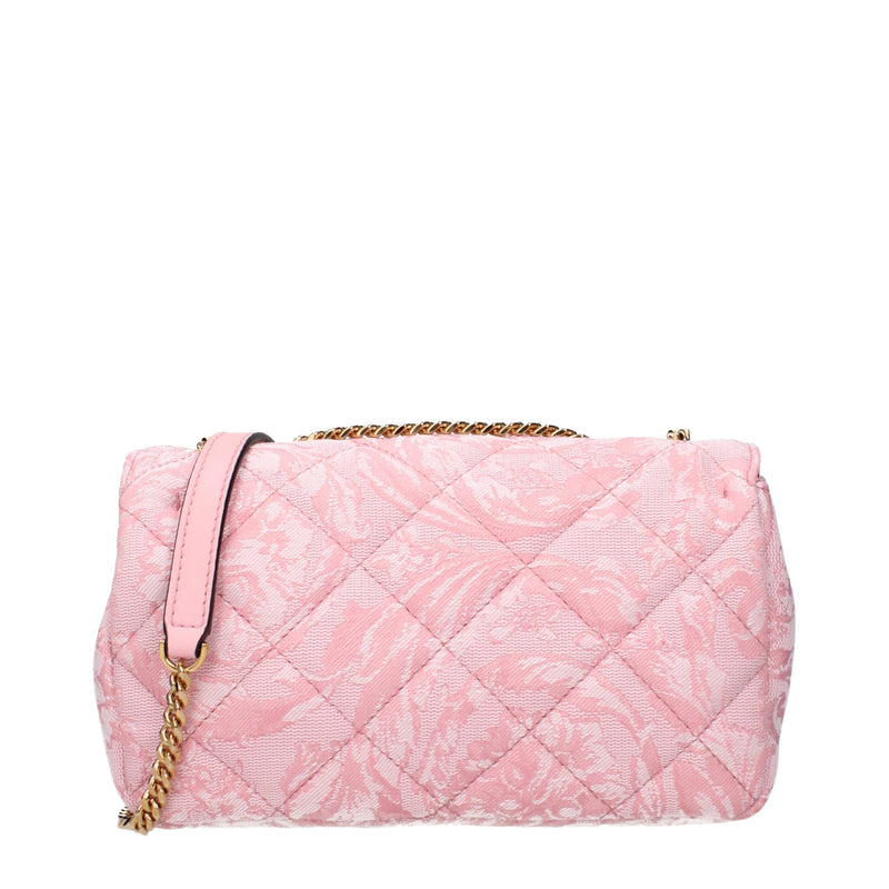 Versace Pink Fabric Shoulder Bag Glam Steals