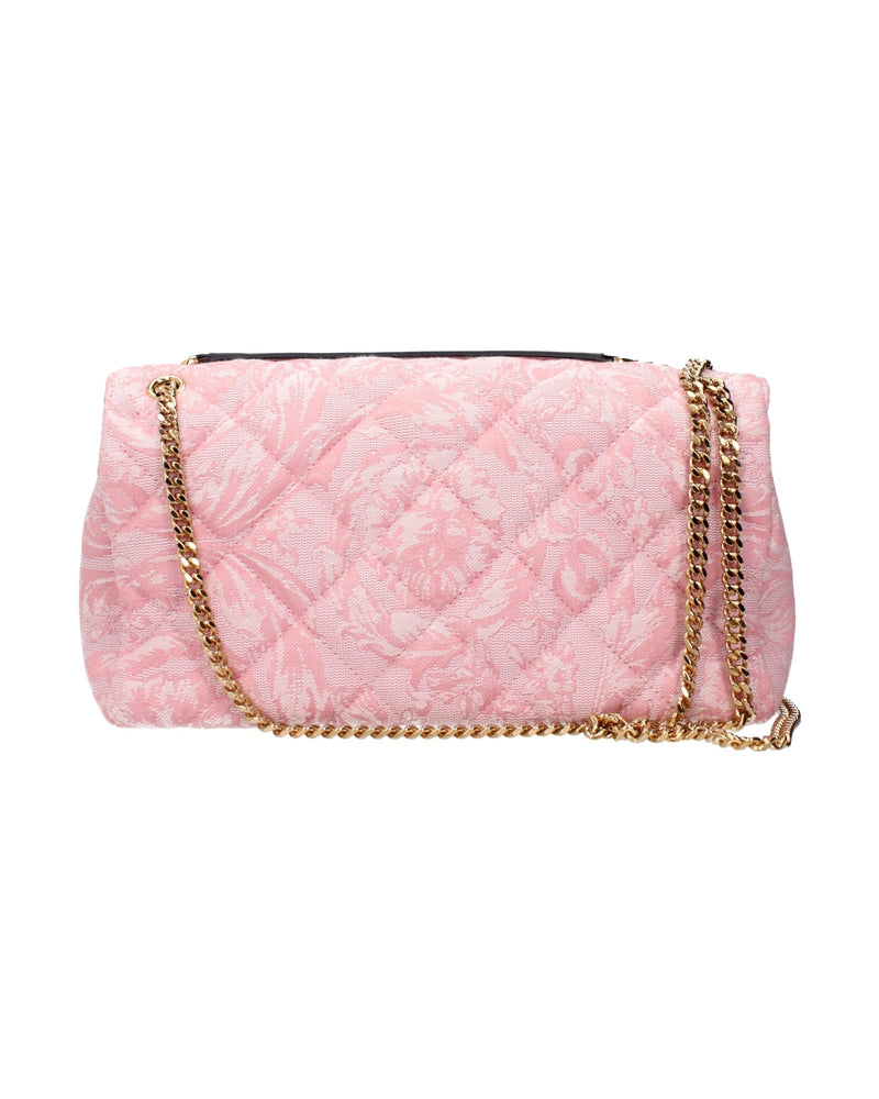 Versace Pink Fabric Shoulder Bag Glam Steals