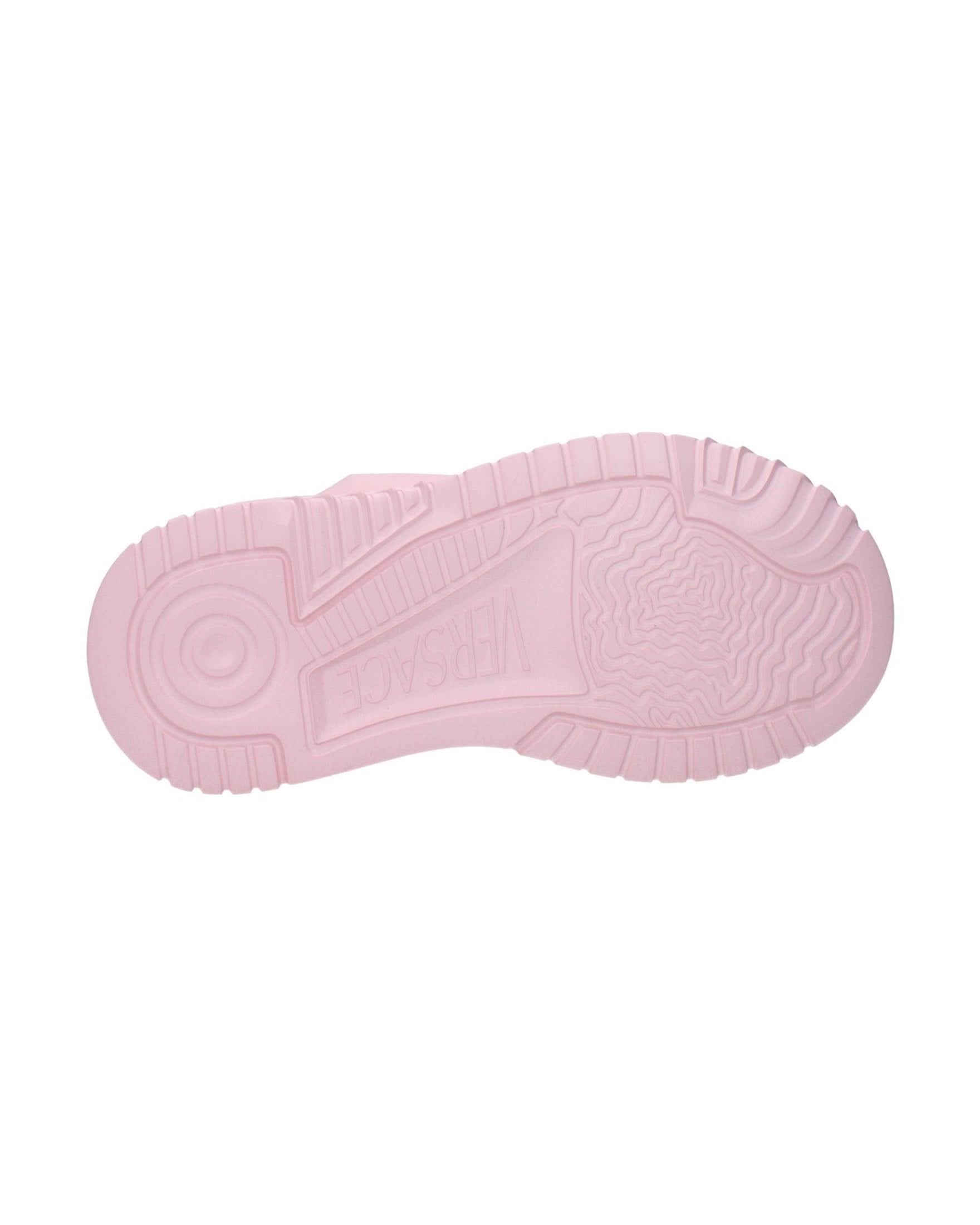 Versace Pink Leather Chunky Sneakers Glam Steals