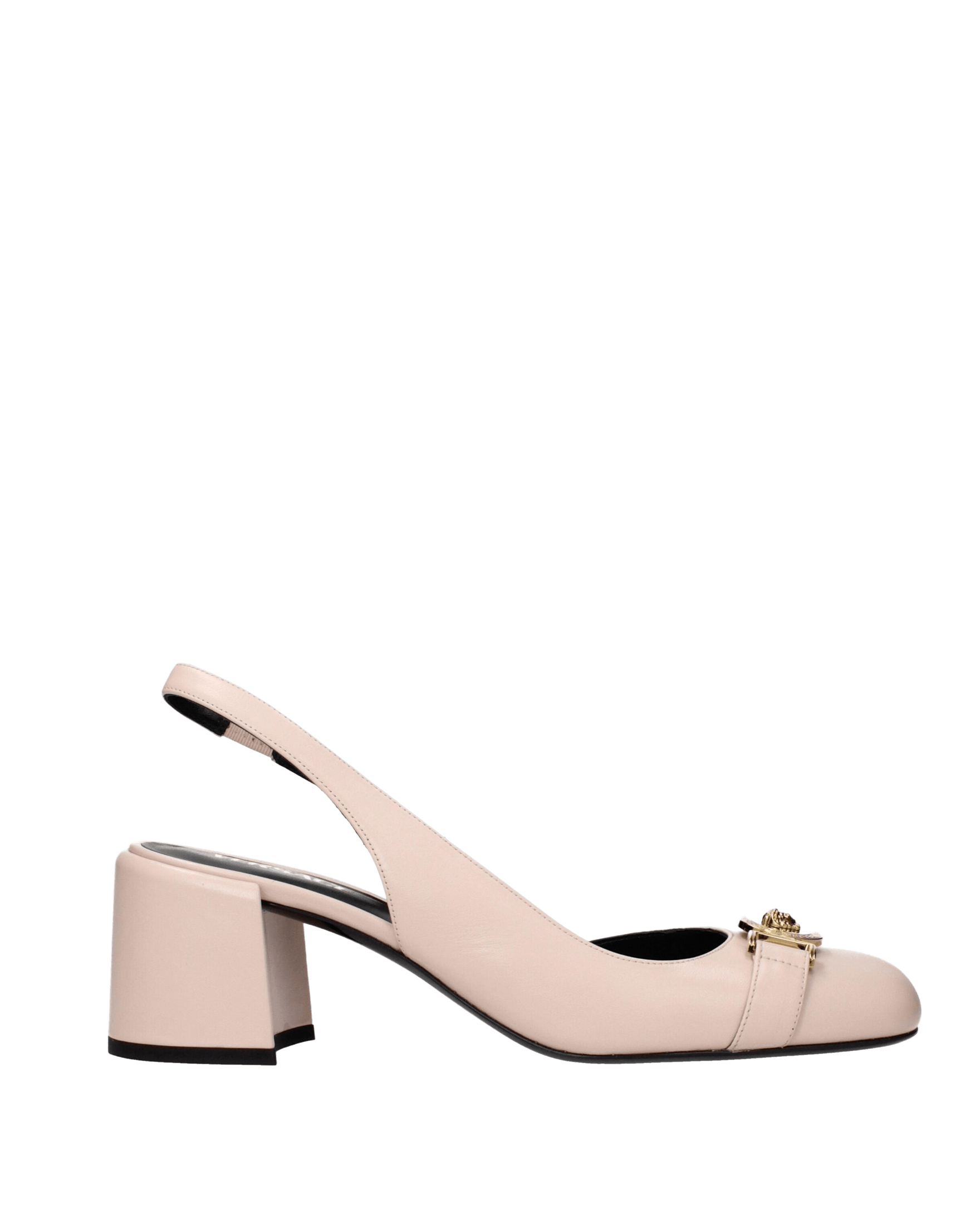 Versace Leather Pink Mid Heel Pumps Glam Steals