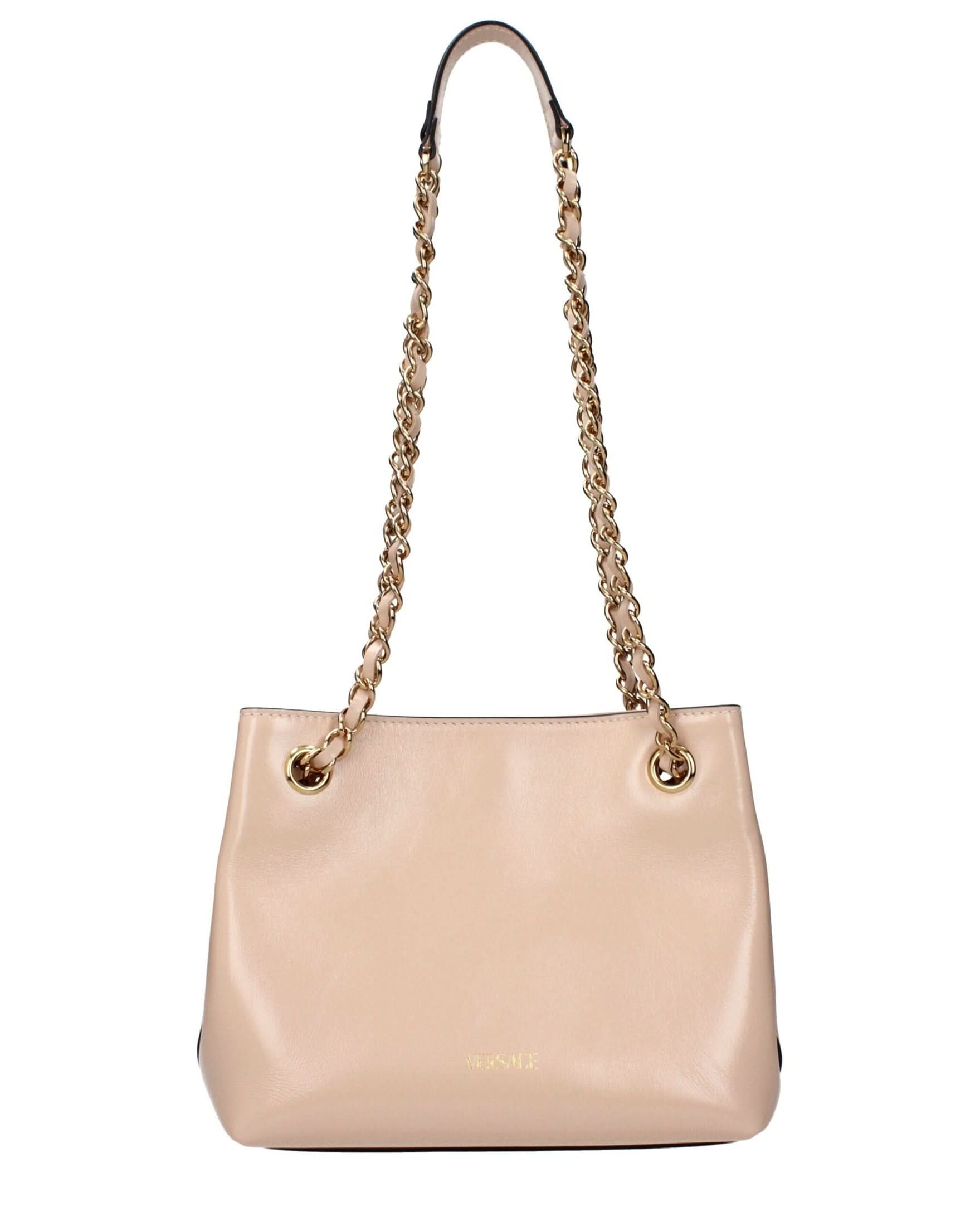 Versace Pink Leather Shoulder Bag 