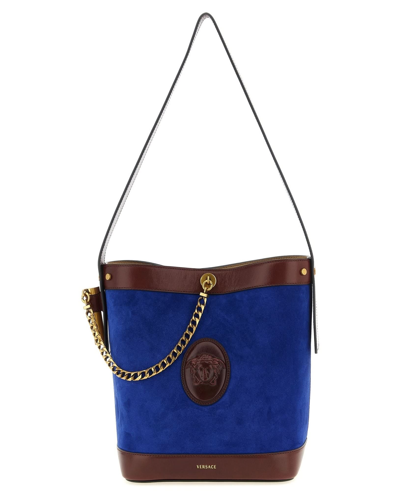 Versace Pivot Small Bucket Bag Glam Steals