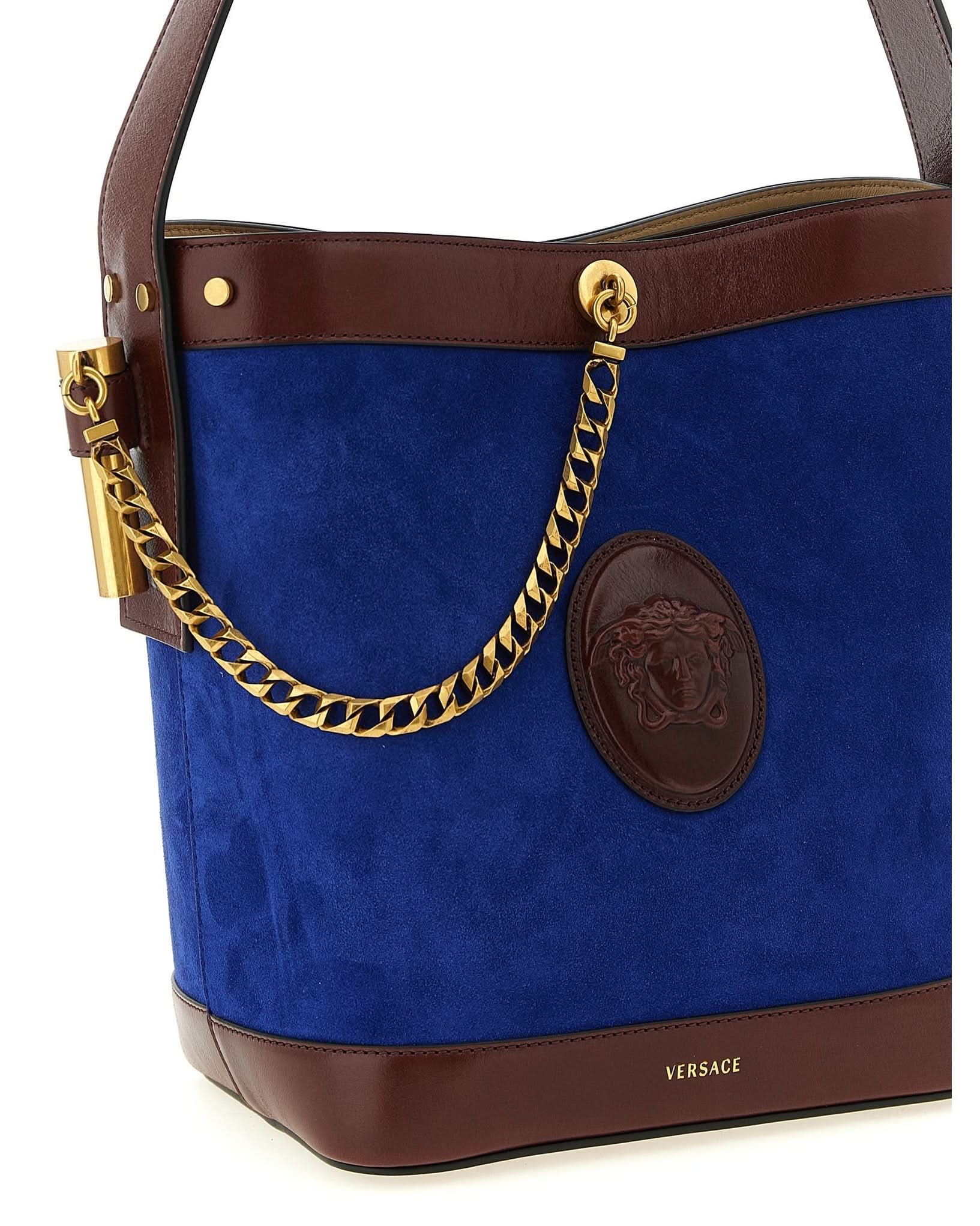 Versace Pivot Small Bucket Bag Glam Steals