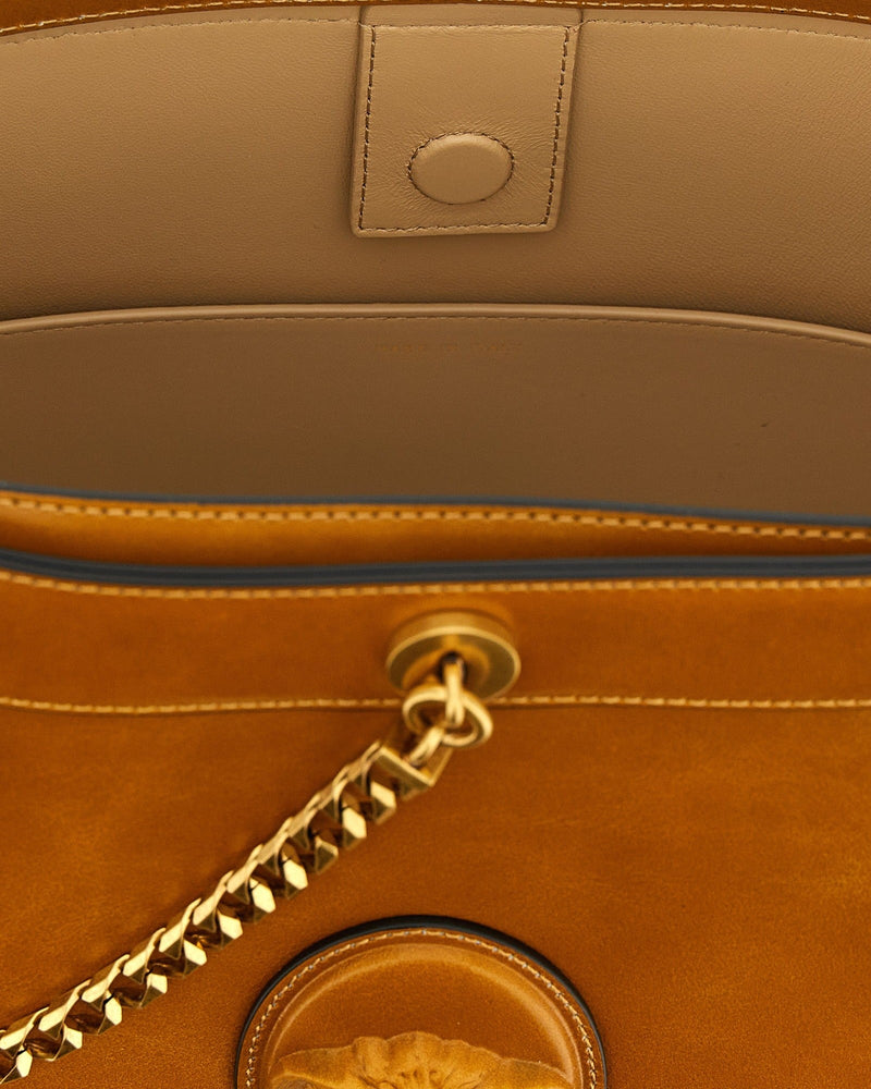 Versace Pivot Small Bucket Bag Glam Steals