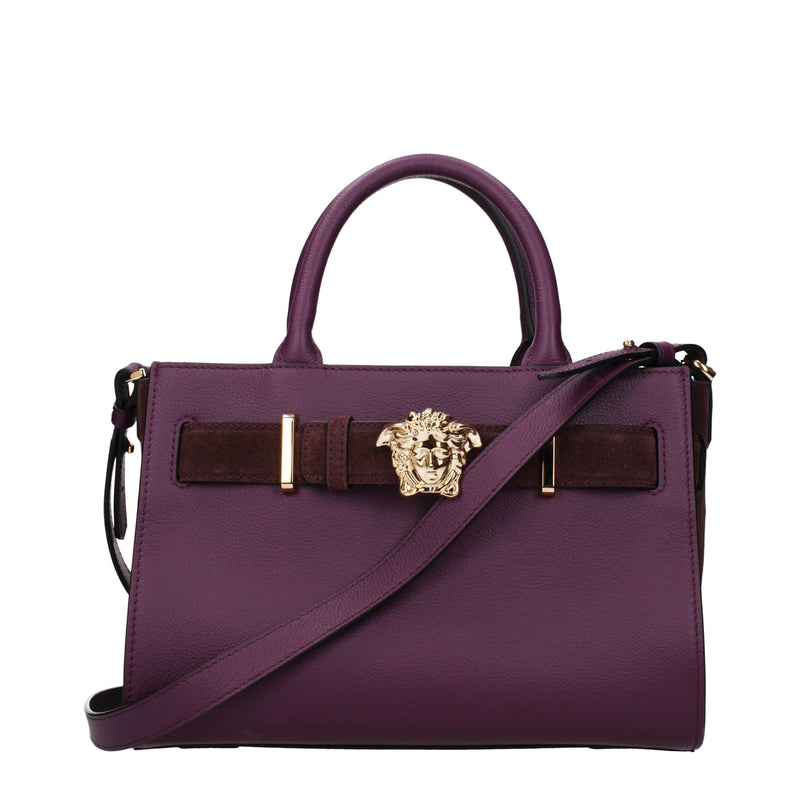 Versace Purple Leather Handbag Glam Steals