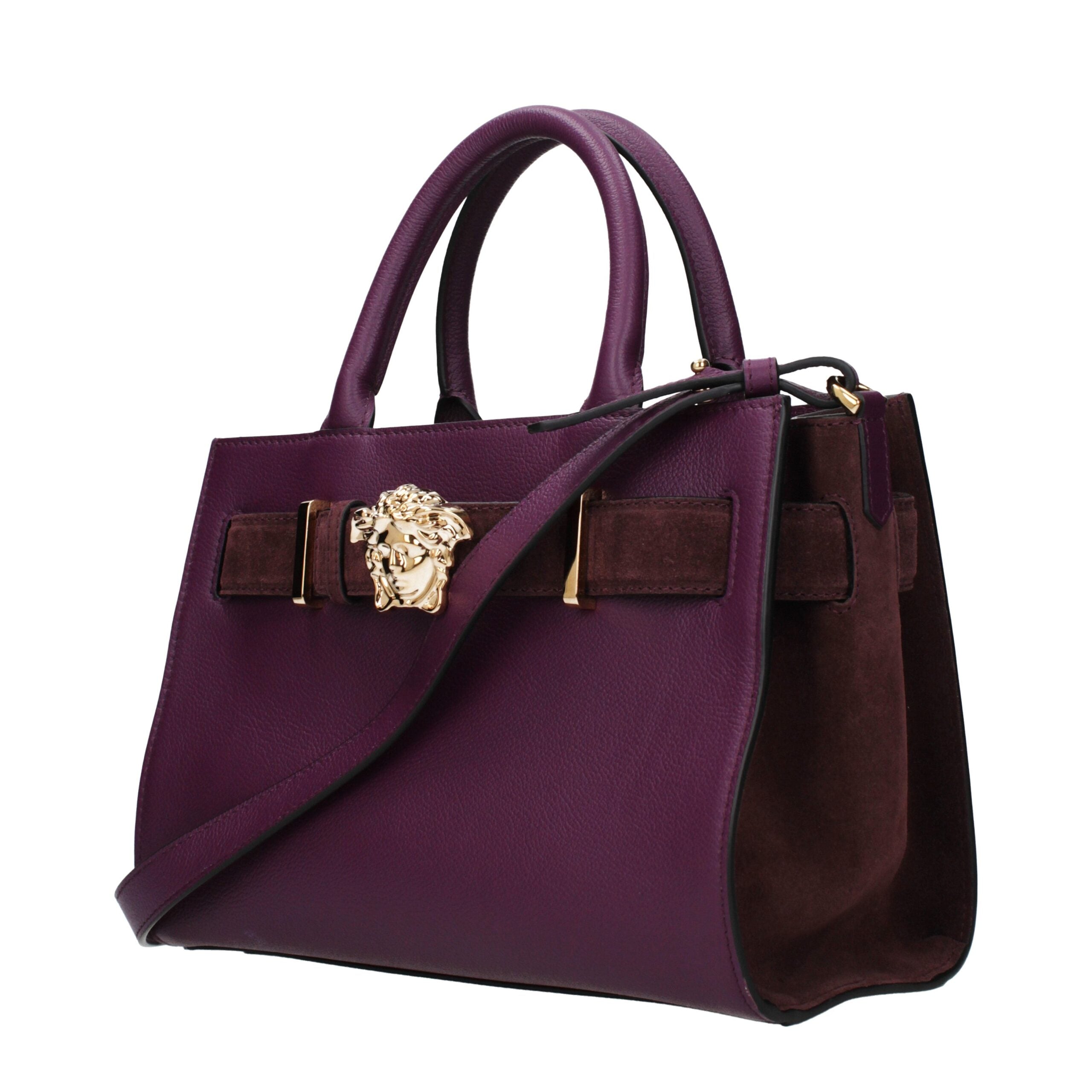 Versace Purple Leather Handbag Glam Steals