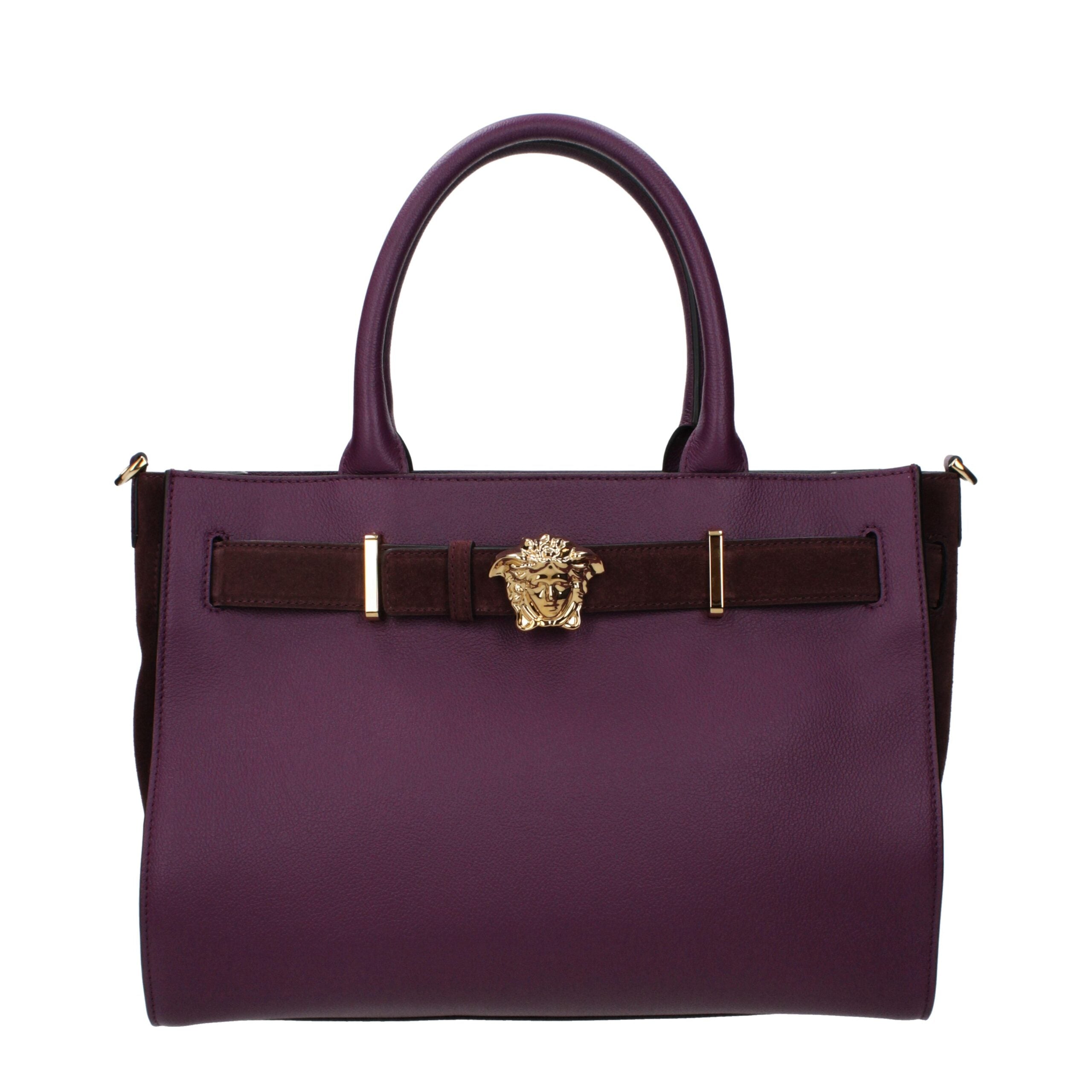 Versace Purple Leather Handbag Glam Steals