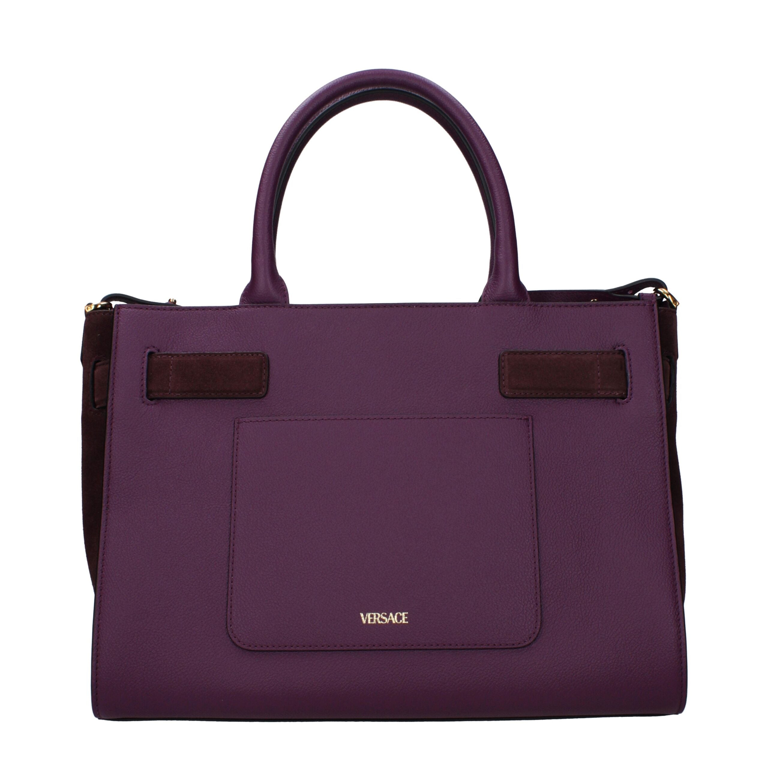 Versace Purple Leather Handbag Glam Steals