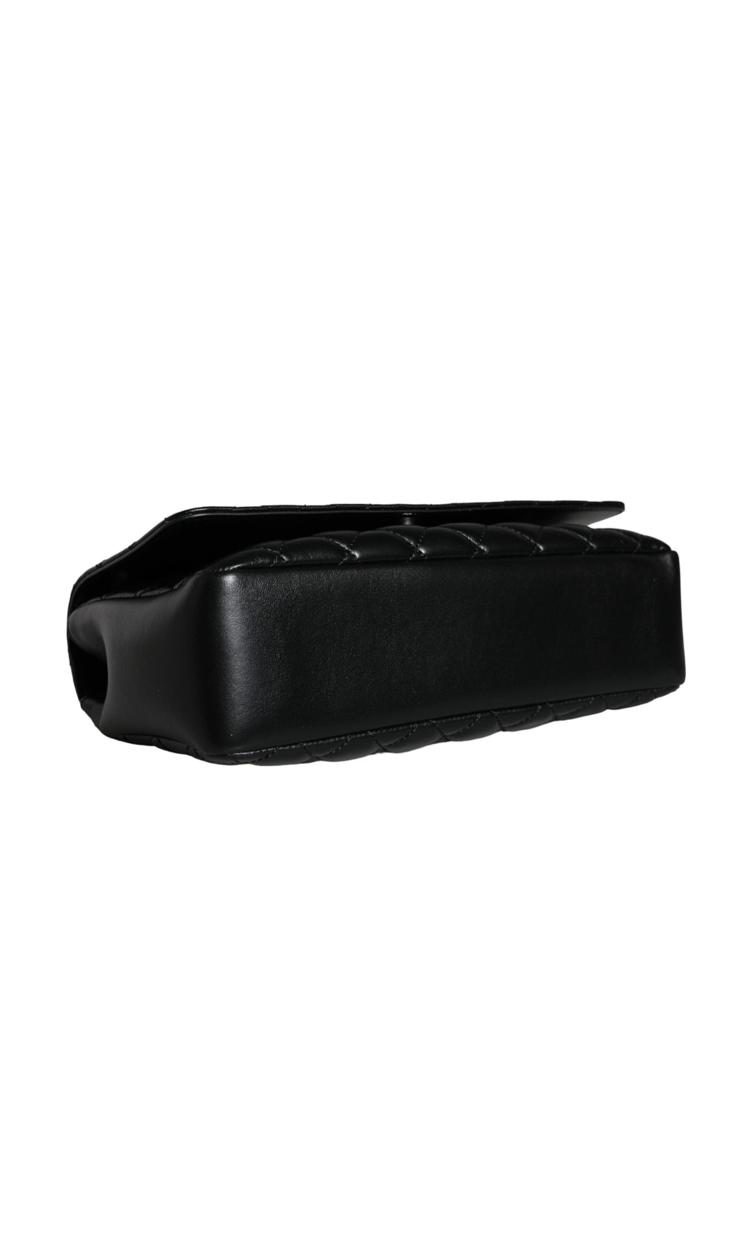 Versace Quilted Lambskin Leather Crossbody Shoulder Black Bag Glam Steals