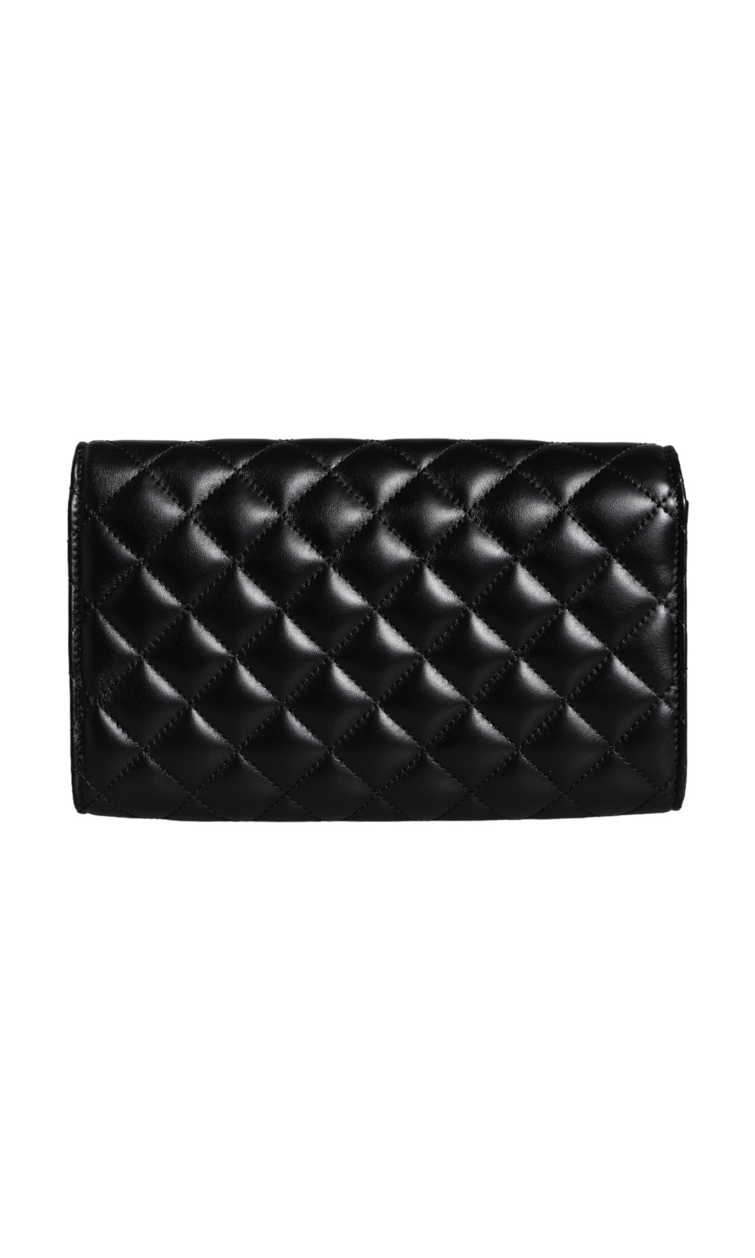Versace Quilted Nappa Leather Crossbody Shoulder Black Bag Glam Steals